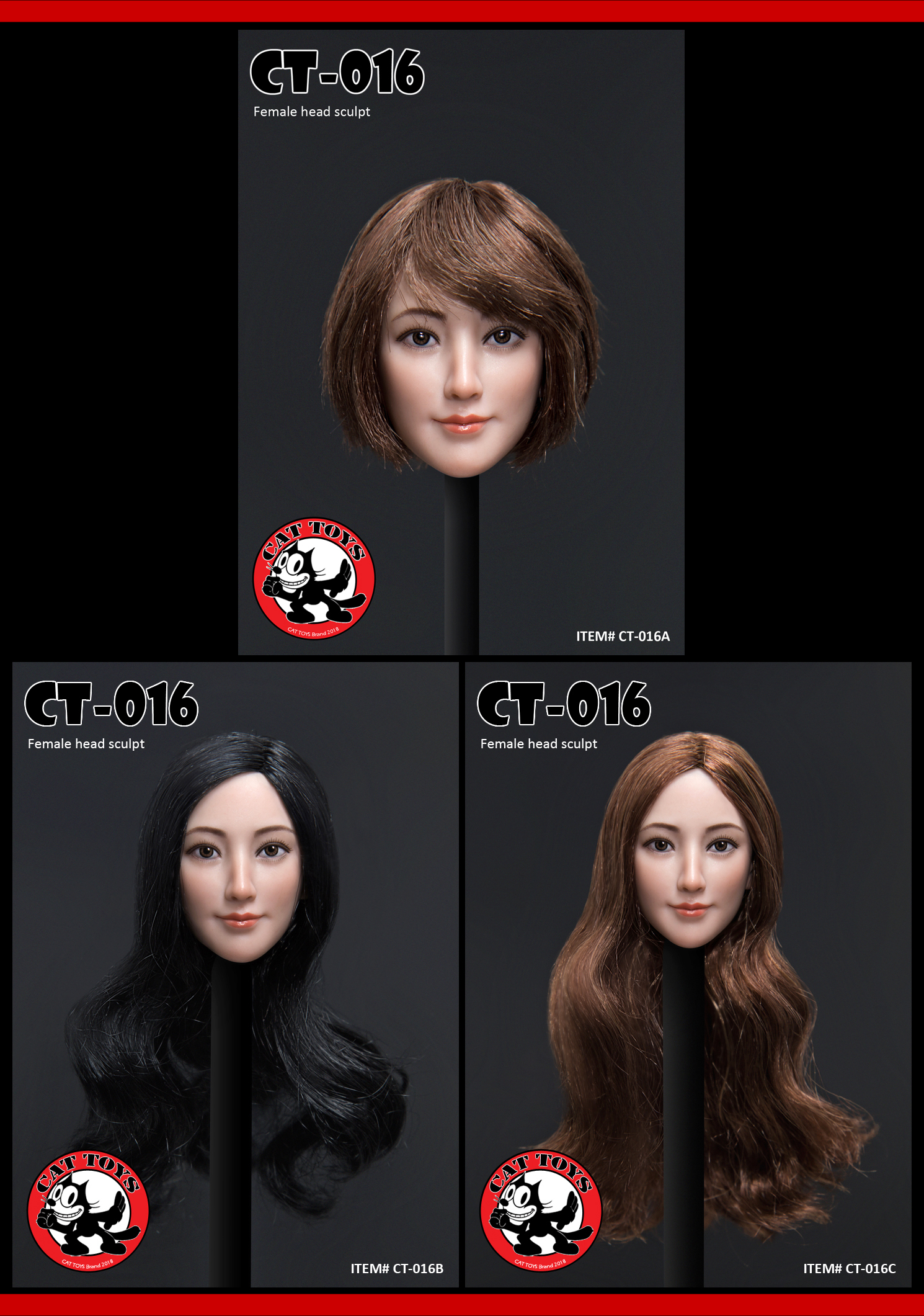 CAT TOYS CT-016HS Asian female headsculpt
