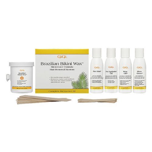 GiGi Brazilian Waxing Microwave Formula Kit - ชุดผลิตภัณฑ์กำจัดขนบริเวณบิกินี่ใช้กับไมโครเวฟ ชุดบราซิลเลี่ยนแว๊กซ์