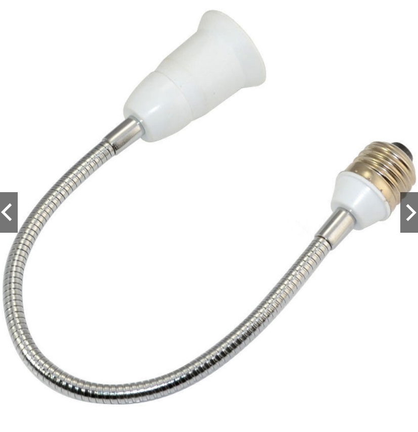 OT103S50CM อะแดปเตอร์ซ็อกเก็ต E27 สำหรับต่อเพิ่มความยาวขั้วหลอดไฟยาว 50 CM