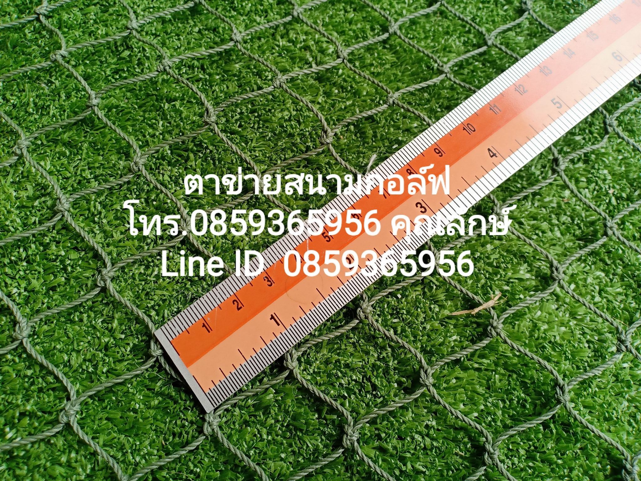 ตาข่ายกั้นสนามกอล์ฟ สีเขียวขี้ม้า