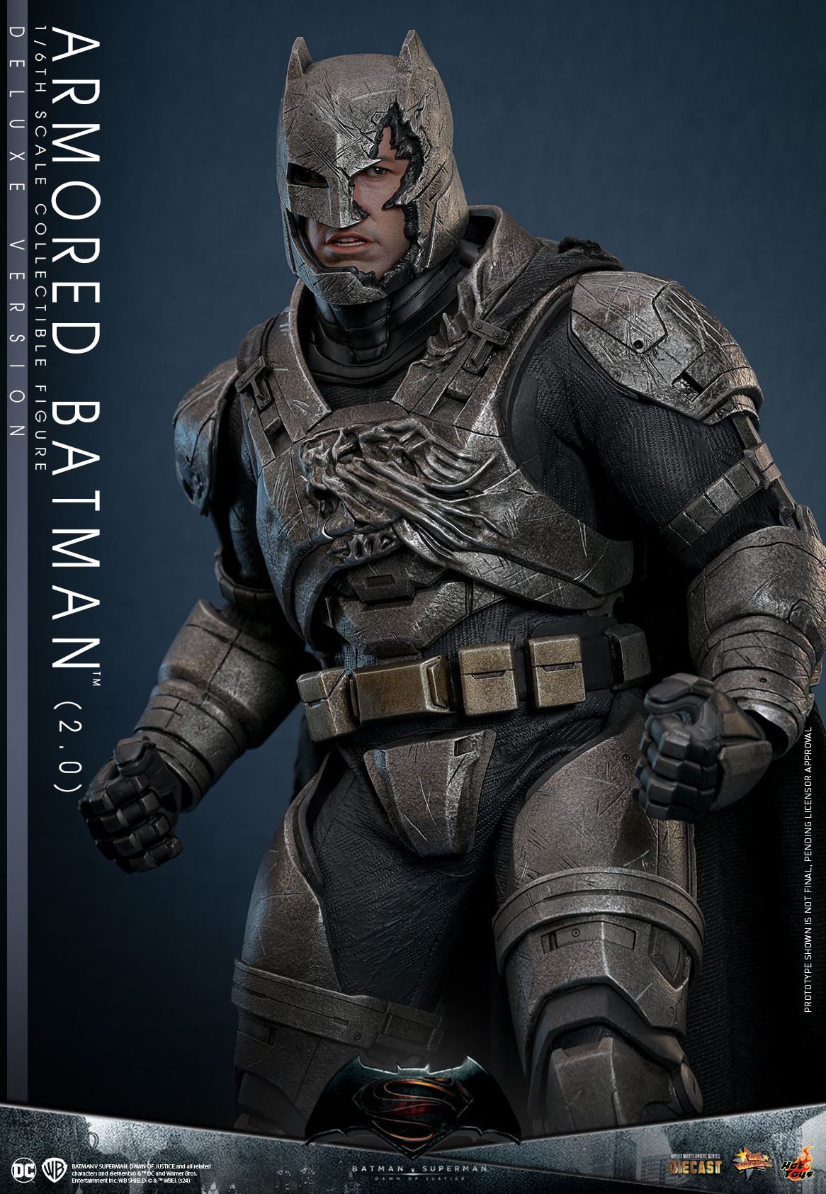 Hot Toys MMS743D63 Batman v Superman: Dawn of Justice - Armored Batman (2.0) [Deluxe Version]