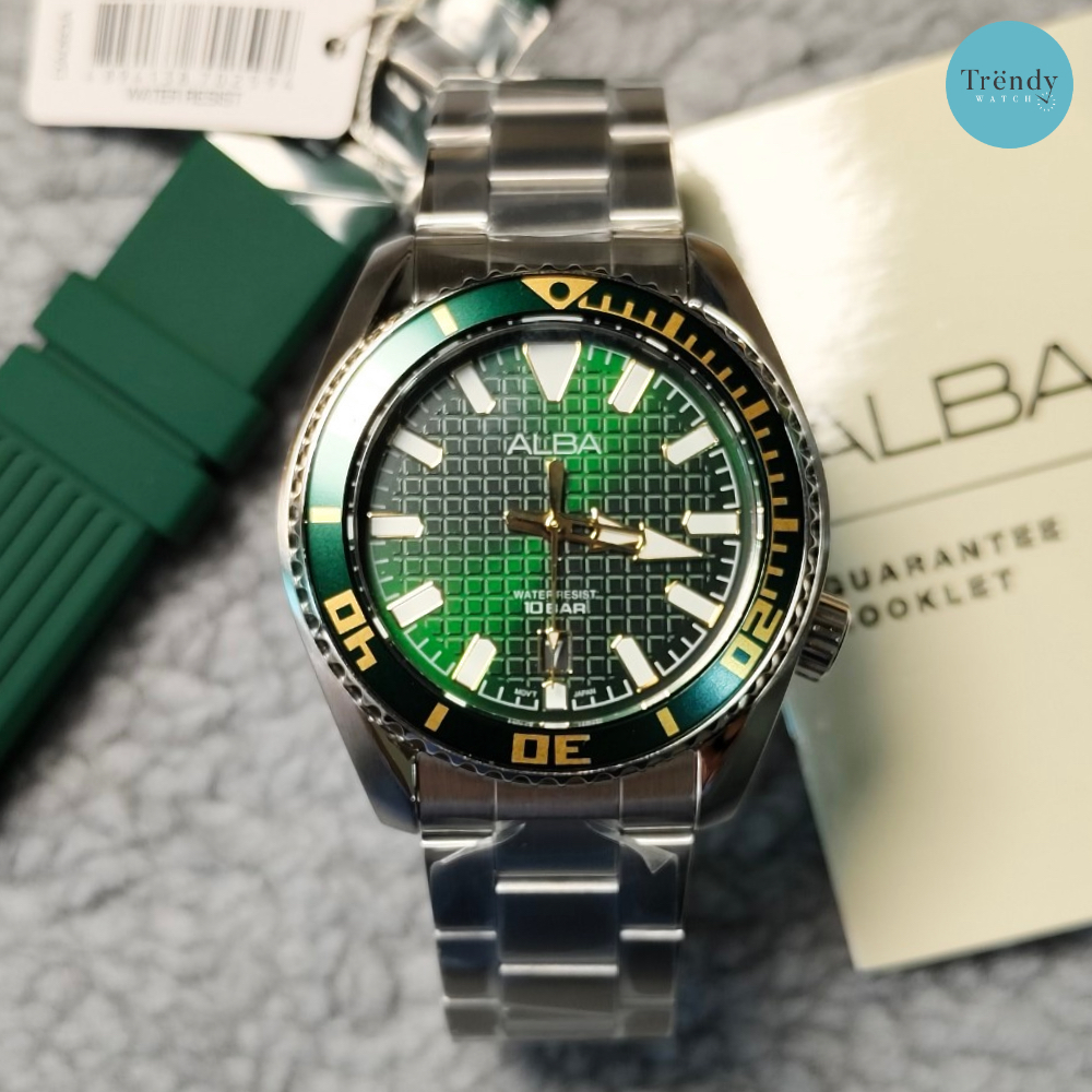 NEW นาฬิกาข้อมือ Alba Active Sport Sqartz แถมสายซิลิโคน AS9P03X1 AS9N99X AS9N95X AS9P01X ประกันศูนย์ 1 ปี