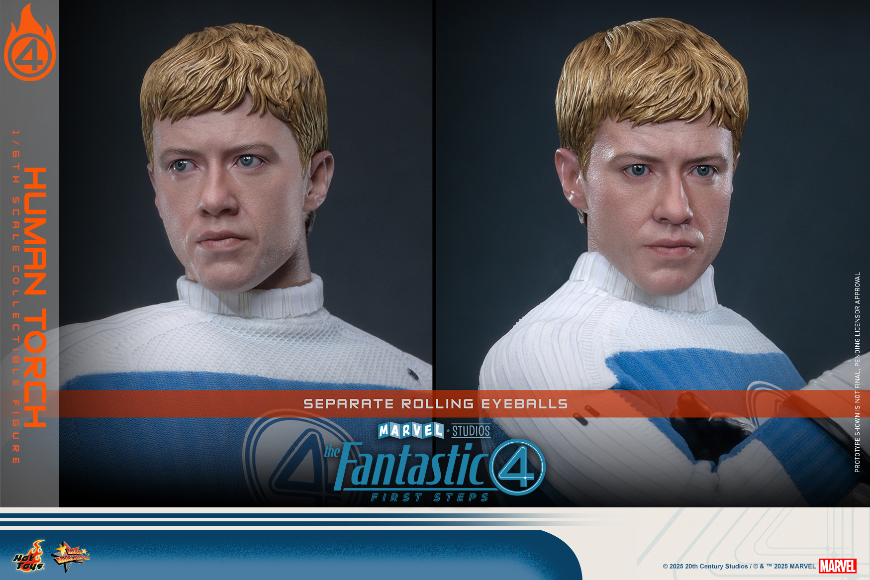 Hot Toys MMS829B The Fantastic Four: First Steps - Human Torch (Special Edition)