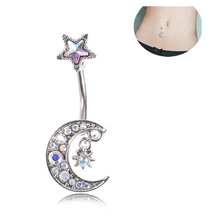 “เช็คสินค้าทัก line ก่อนโอนนะคะ” จิวสะดือไทเทเนี่ยม100% สำหรับผิวแพ้ง่าย ก้านหนา Starmoon_TCT060