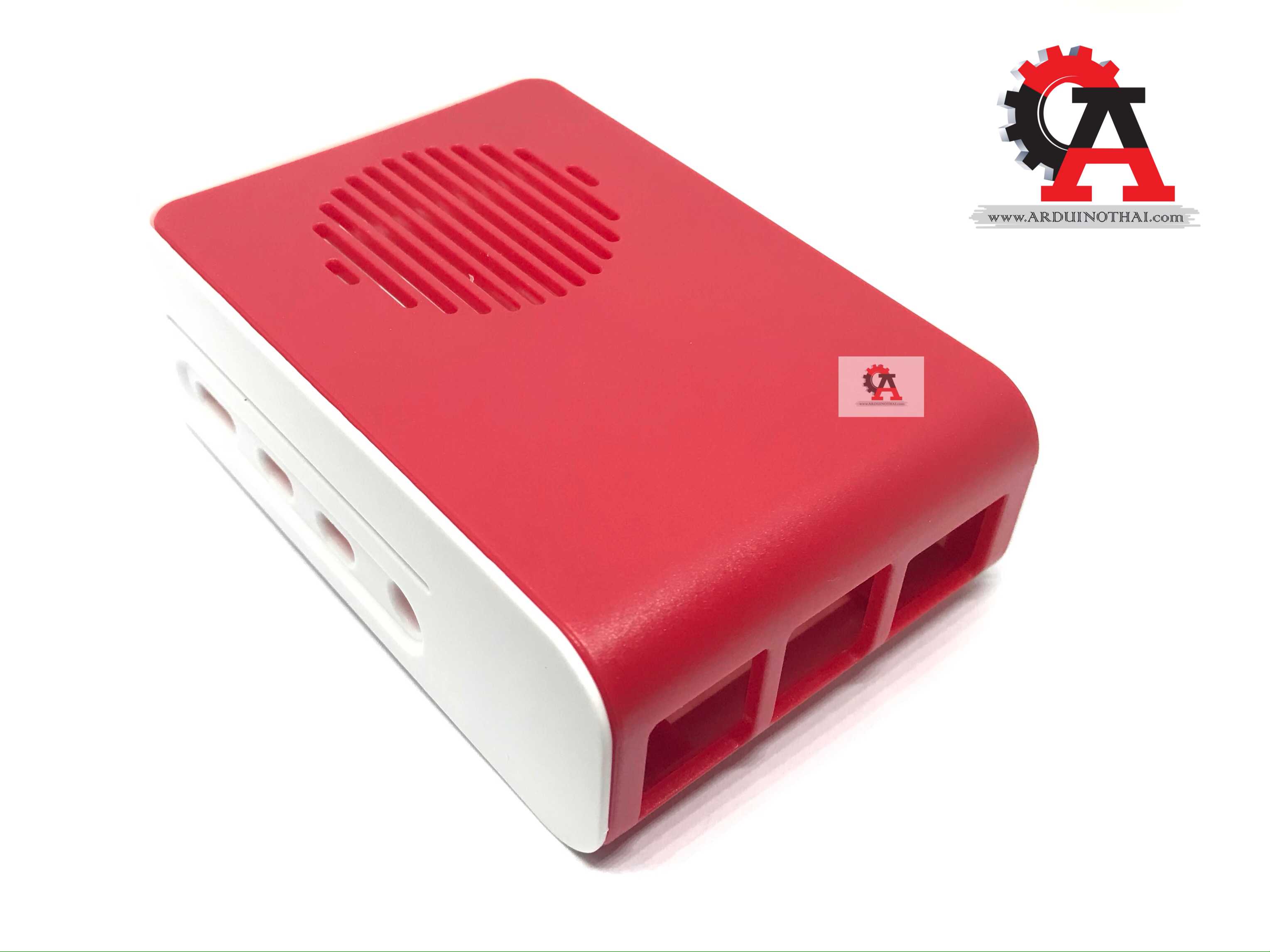 Raspberry pi 4 case เคสพลาสติกสำหรับ ราสเบอรี่พาย 4 สีขาว-แดง