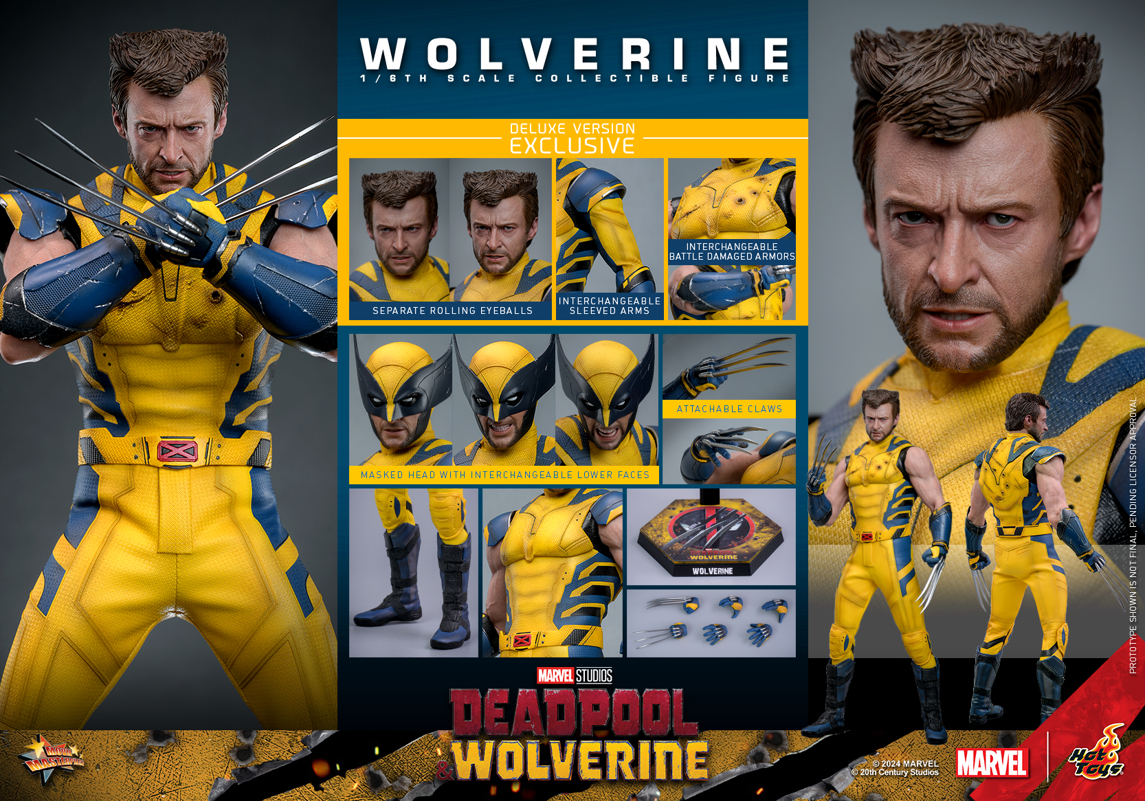 Hot Toys MMS754 Deadpool & Wolverine - Wolverine (Deluxe Version)