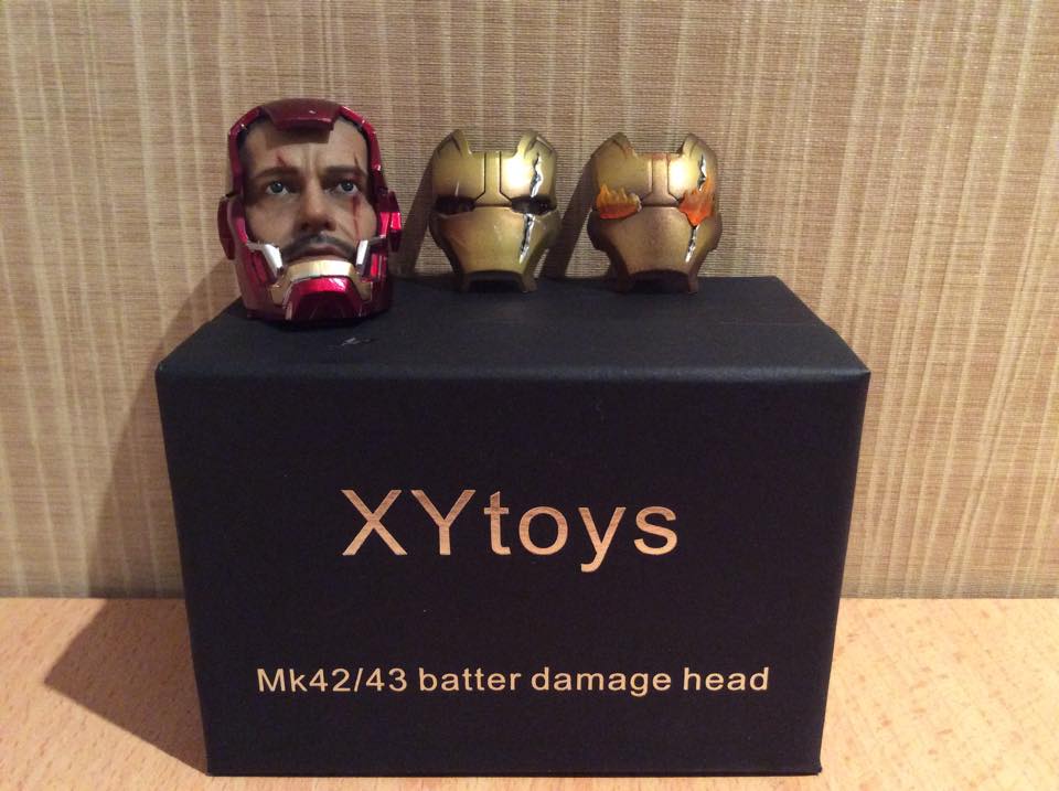 XYtoys Ironman Mark 42/43 Battle Damage Head หัวโทนี่ไอรอนแมน