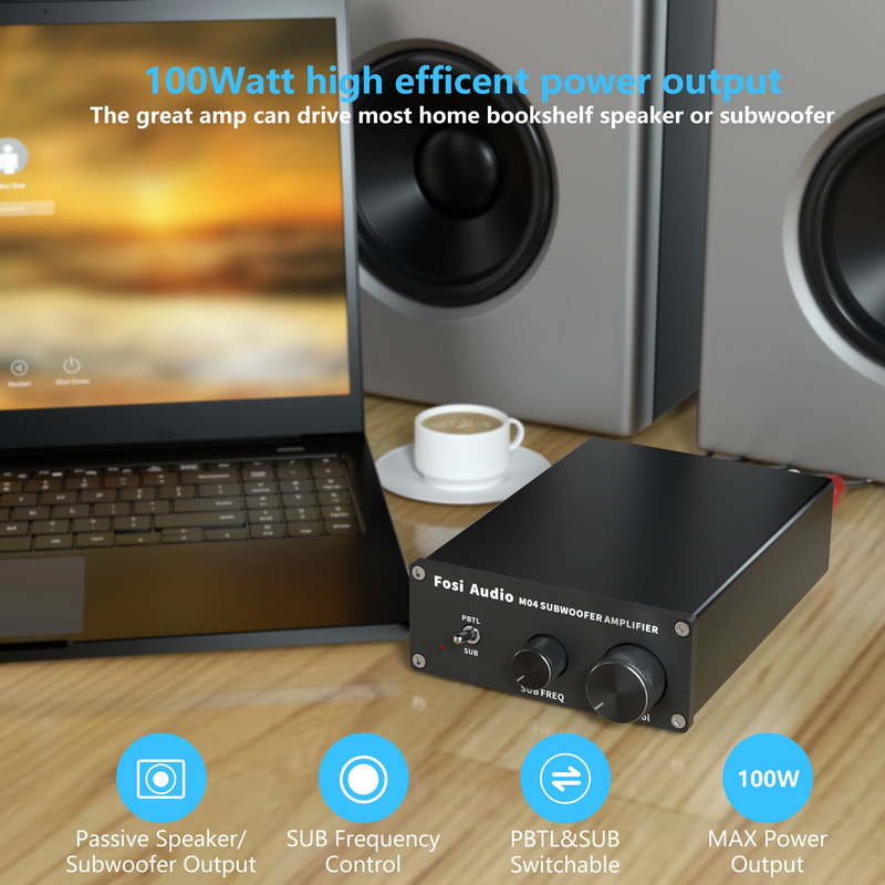 Fosi Audio M04 Subwoofer Amplifier ClassD ชิป TPA3116 ประกันศูนย์ไทย