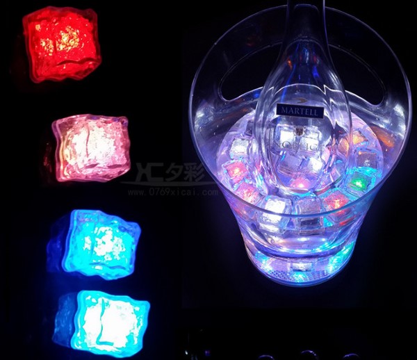 น้ำแข็งมีไฟ น้ำแข็งเรืองแสง มีสวิทช์ กดเลือกสีได้