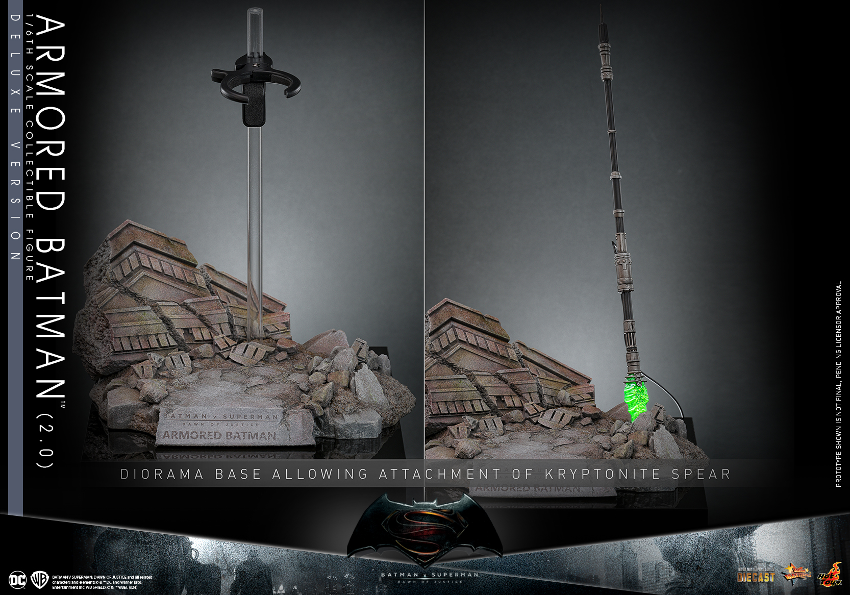Hot Toys MMS743D63 Batman v Superman: Dawn of Justice - Armored Batman (2.0) [Deluxe Version]