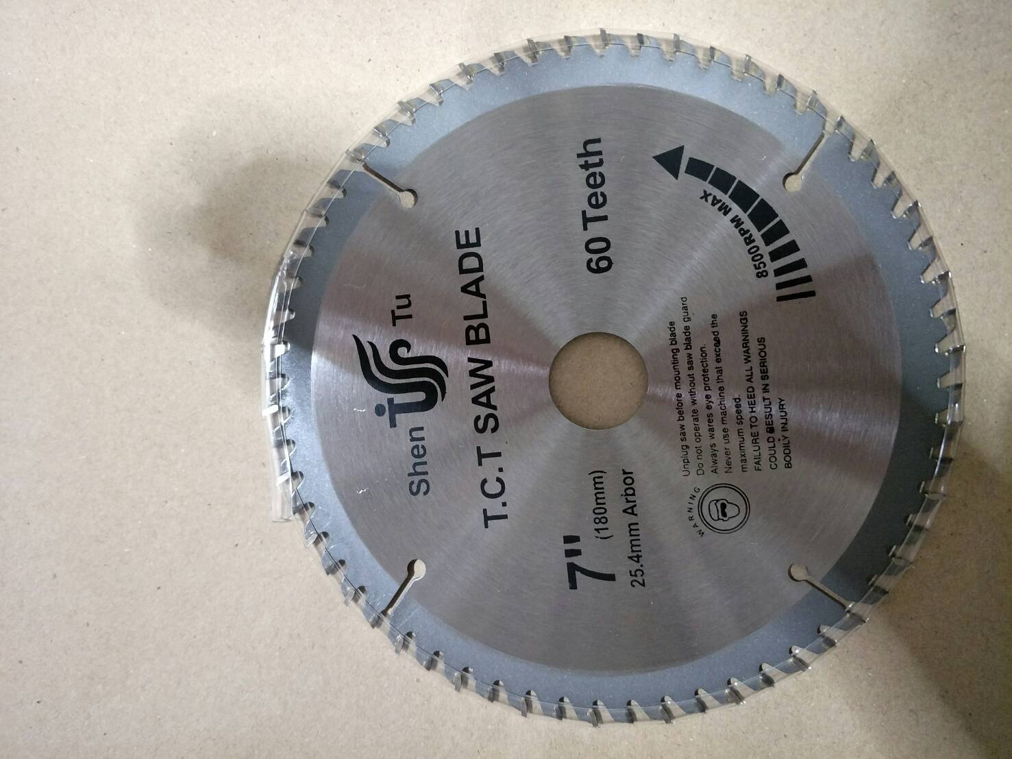 DG31 ใบตัดไม้ 7 นิ้ว ฟันคาร์ไบ 60T คุณภาพสูง TCT ใช้กัเลื่อยวงเดือนเพลา 20 มิล-25.4 มิล