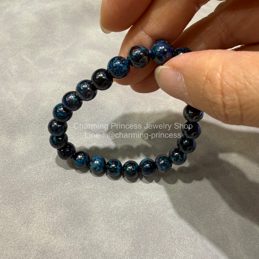 Chrysocolla คริสโซโคลล่า เกรด AAA หินแห่งความสงบสุข เสริมพลังให้ผู้ท้อแท้สิ้นหวัง เสริมบารมีให้คนรักใคร่นับถือ 8 มม