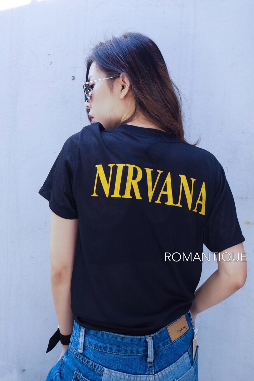 เสื้อวง ผ้ายืดบางทะลุติ่ง สกรีนลายวงร็อควินเทจ ลายสกรีน หน้า-หลัง