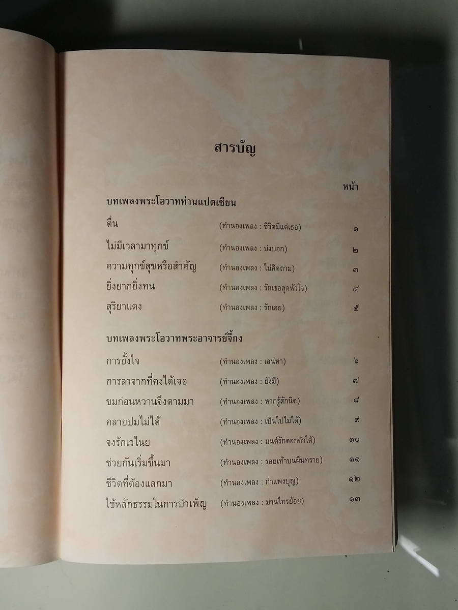 หนังสือมือสอง 239 เพลงธรรม 6 กลุ่มศึกษาอนุตตรธรรม พุทธสถานไท่อิน 2541