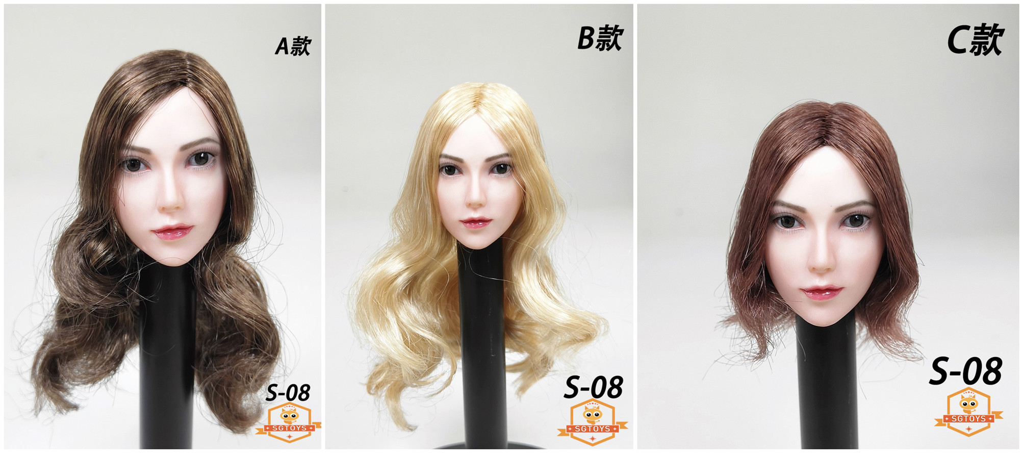 SGTOYS S-08 Female head carving