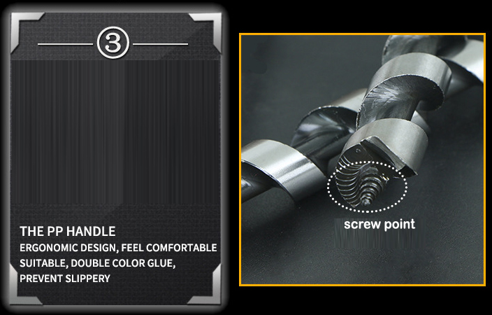 D23 ชุดดอกเจาะไม้ยาว 450 mm 12-25 mm สำหรับ เจาะต้นปาล์ม/ต้นไม้ /เจาะไม้หนา