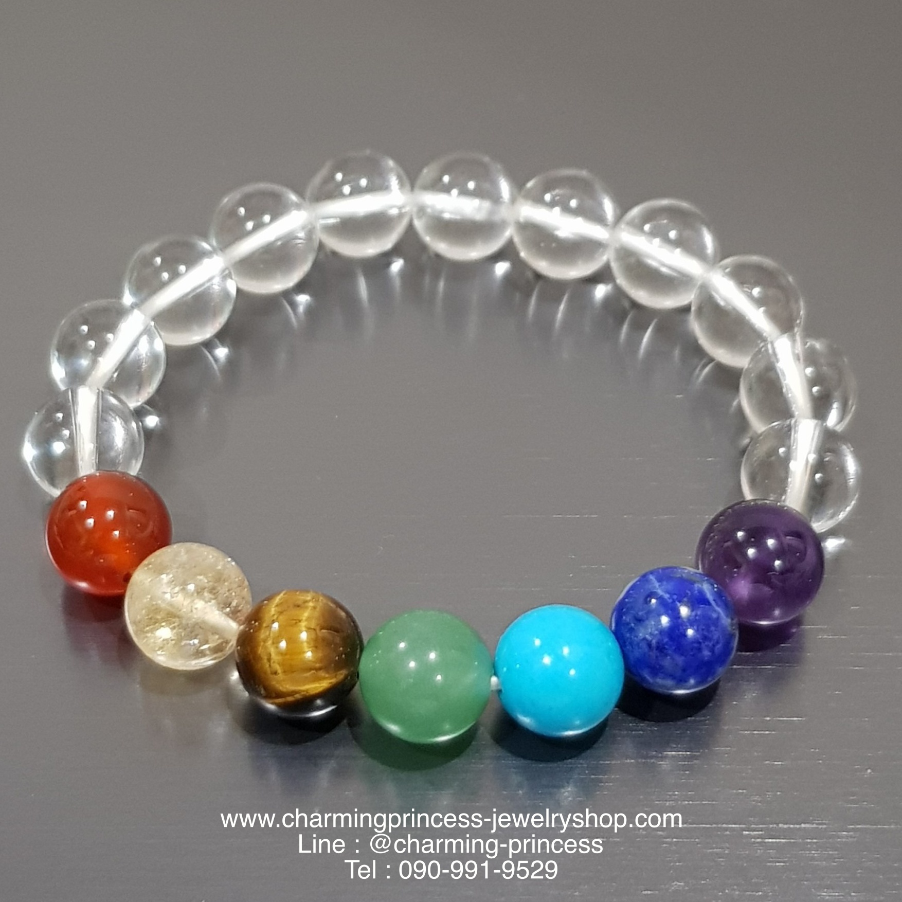 หินจักระ Chakra 10 mm และ หินคริสตัล
