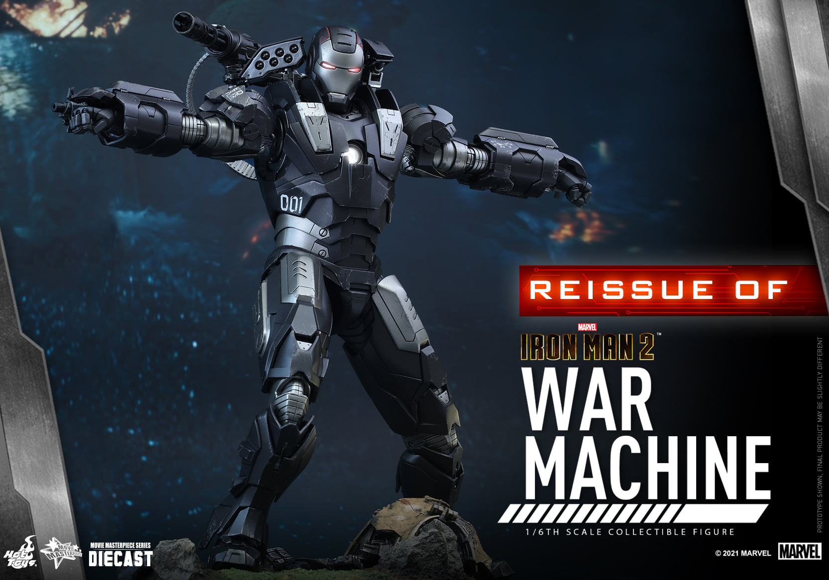 Hot Toys MMS331D13B 1/6 Iron Man 2 - War Machine (Reissue)