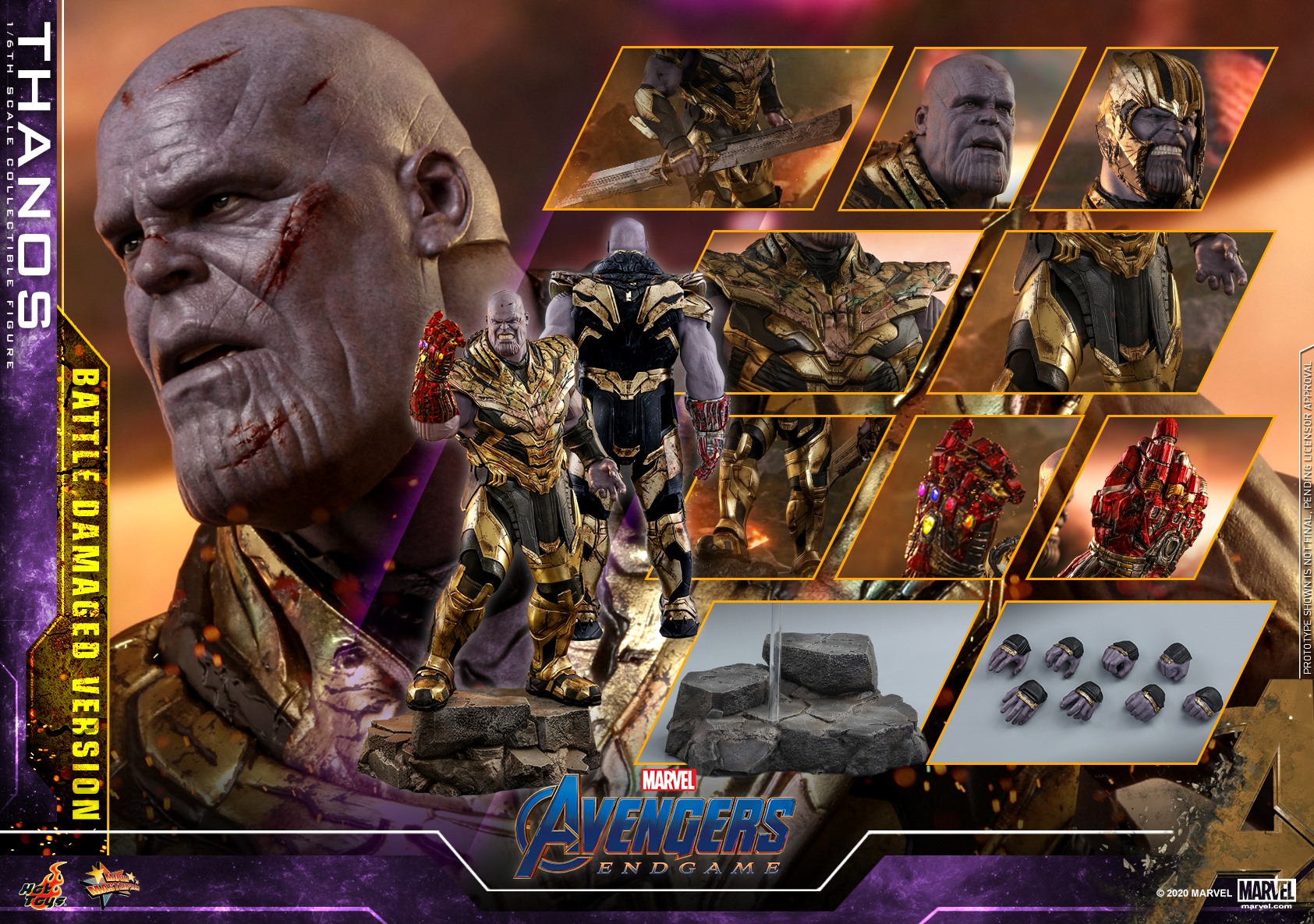 Hot Toys MMS564 Avengers: Endgame 1/6 Thanos (Battle Damaged Version) (16)