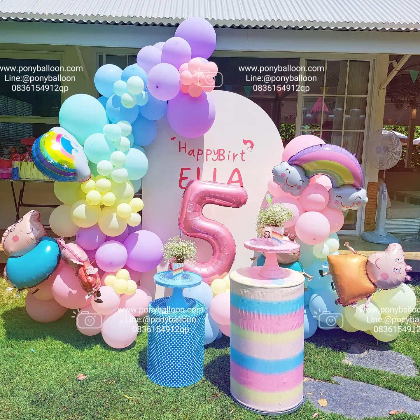 ลูกโป่งตรีม papa pig