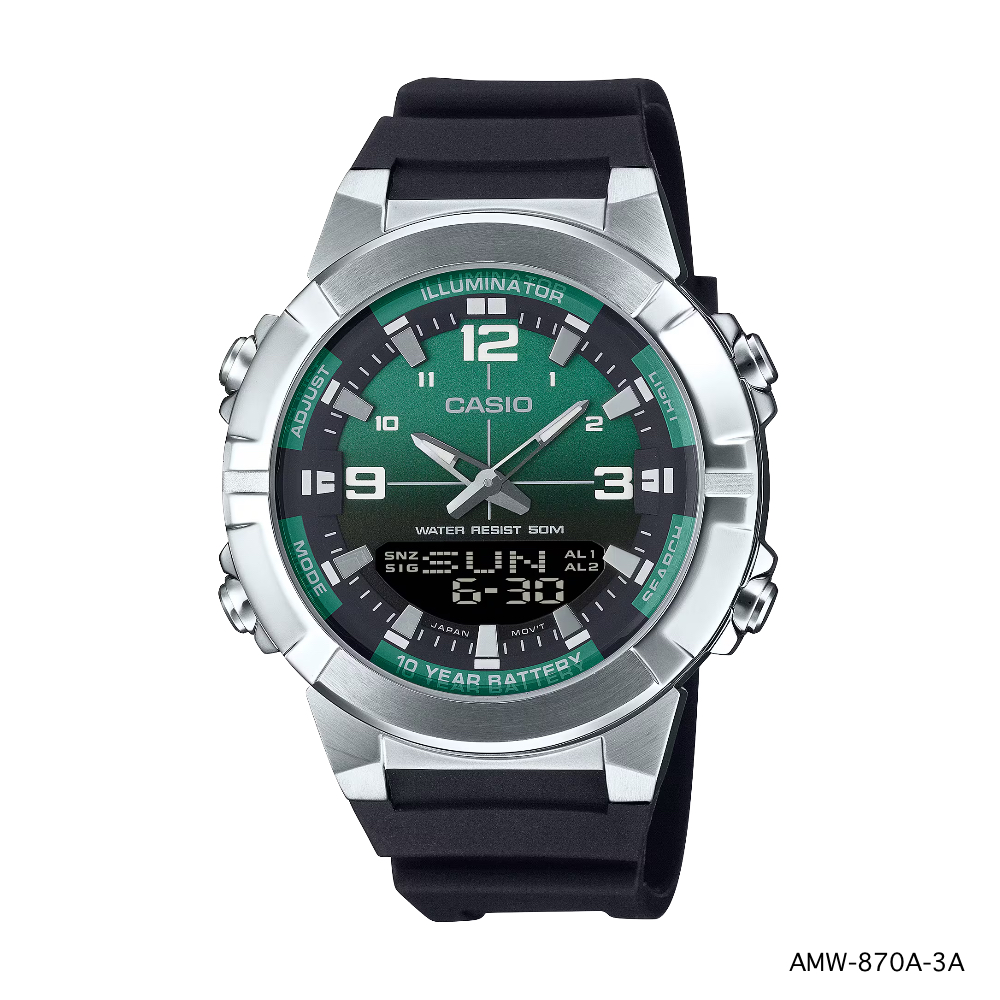 นาฬิกาข้อมือ ผู้ชาย CASIO ANALOG-DIGITAL ของแท้ รุ่น AMW-870DA , AMW-870DA-2A1 , AMW-870DA-2A2 , AMW-870DA-3A