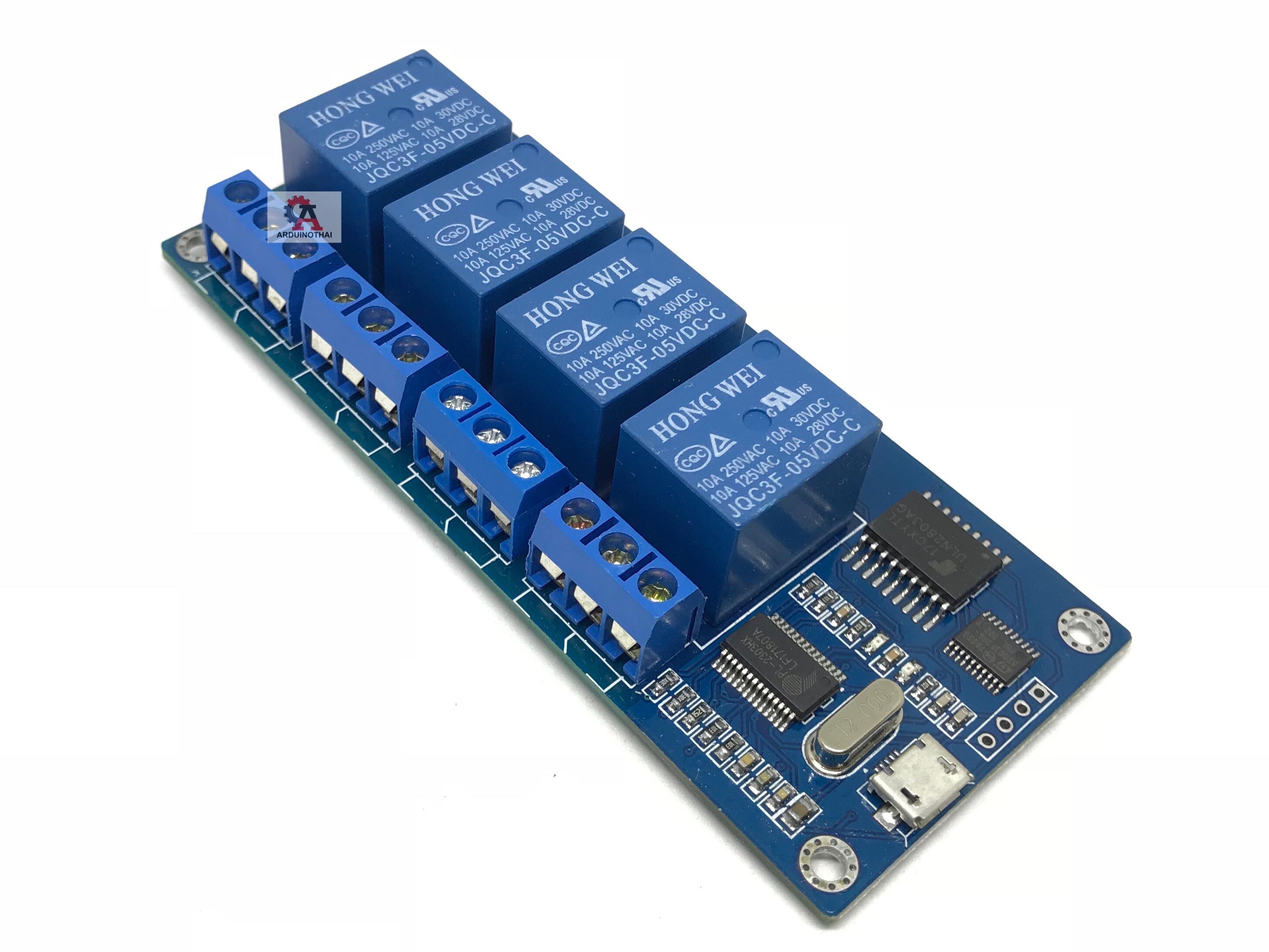 Micro usb relay module 4channel
