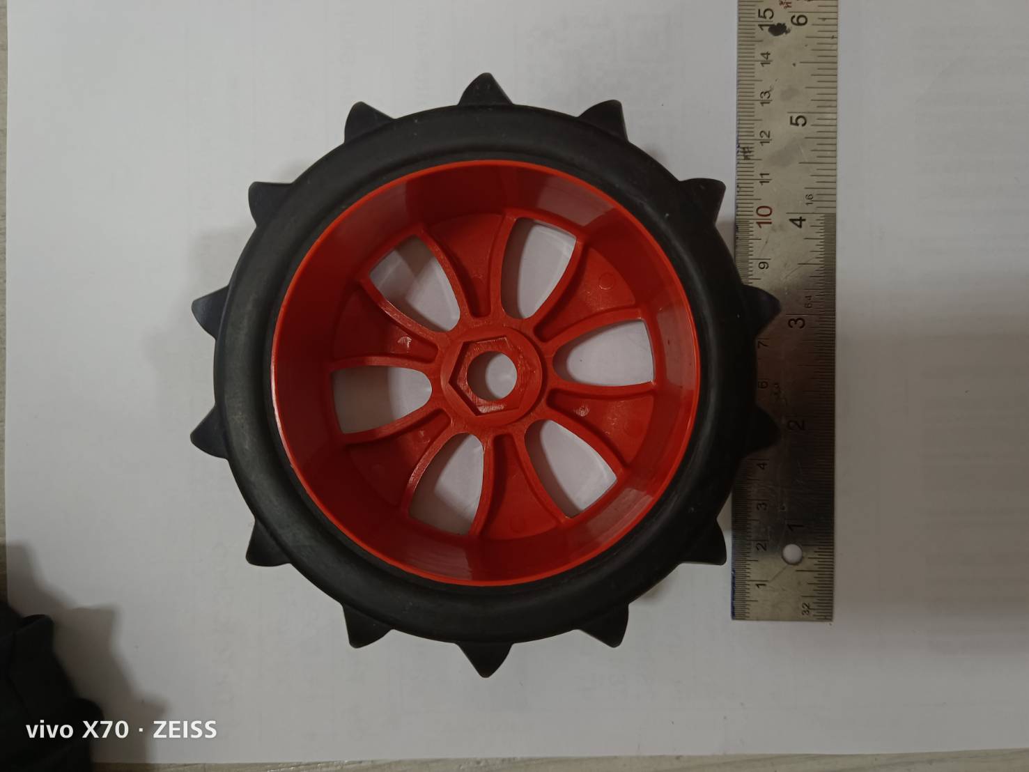 MO47 ล้อ 4.5 นิ้ว สำหรับติดมอเตอร์รูเพลา 5 มิล***เฉพาะล้อไม่รวมมอเตอร์