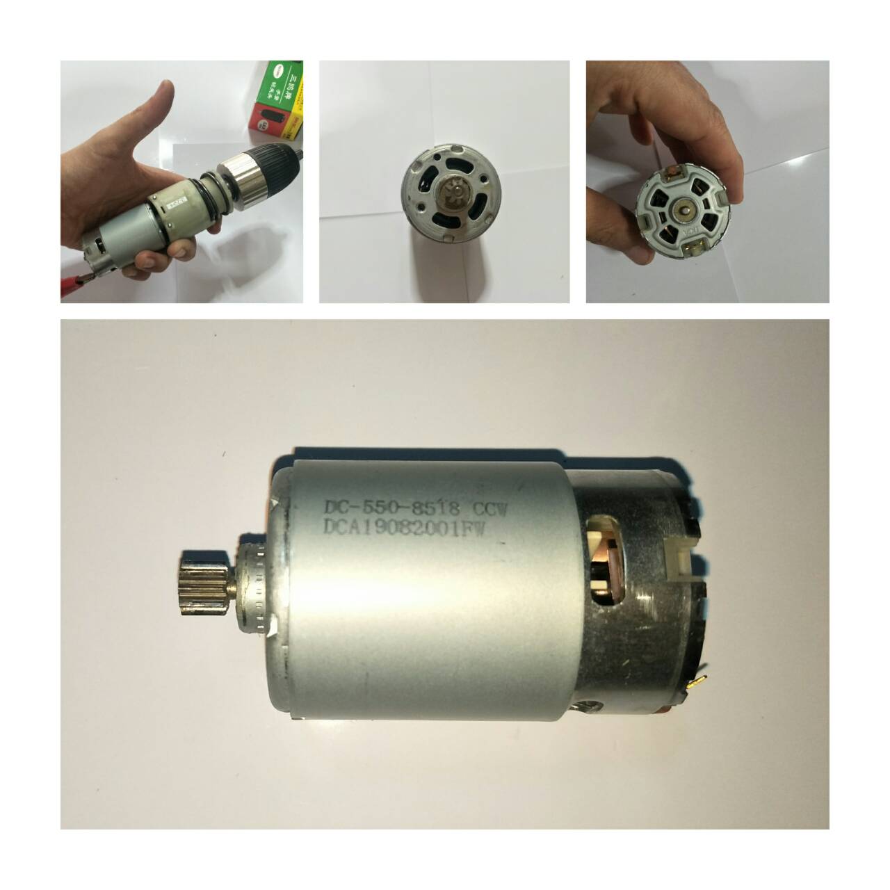 MO10 มอเตอ ร์RS550 แบบมีเฟือง 9 ฟัน 9V-18V 90W