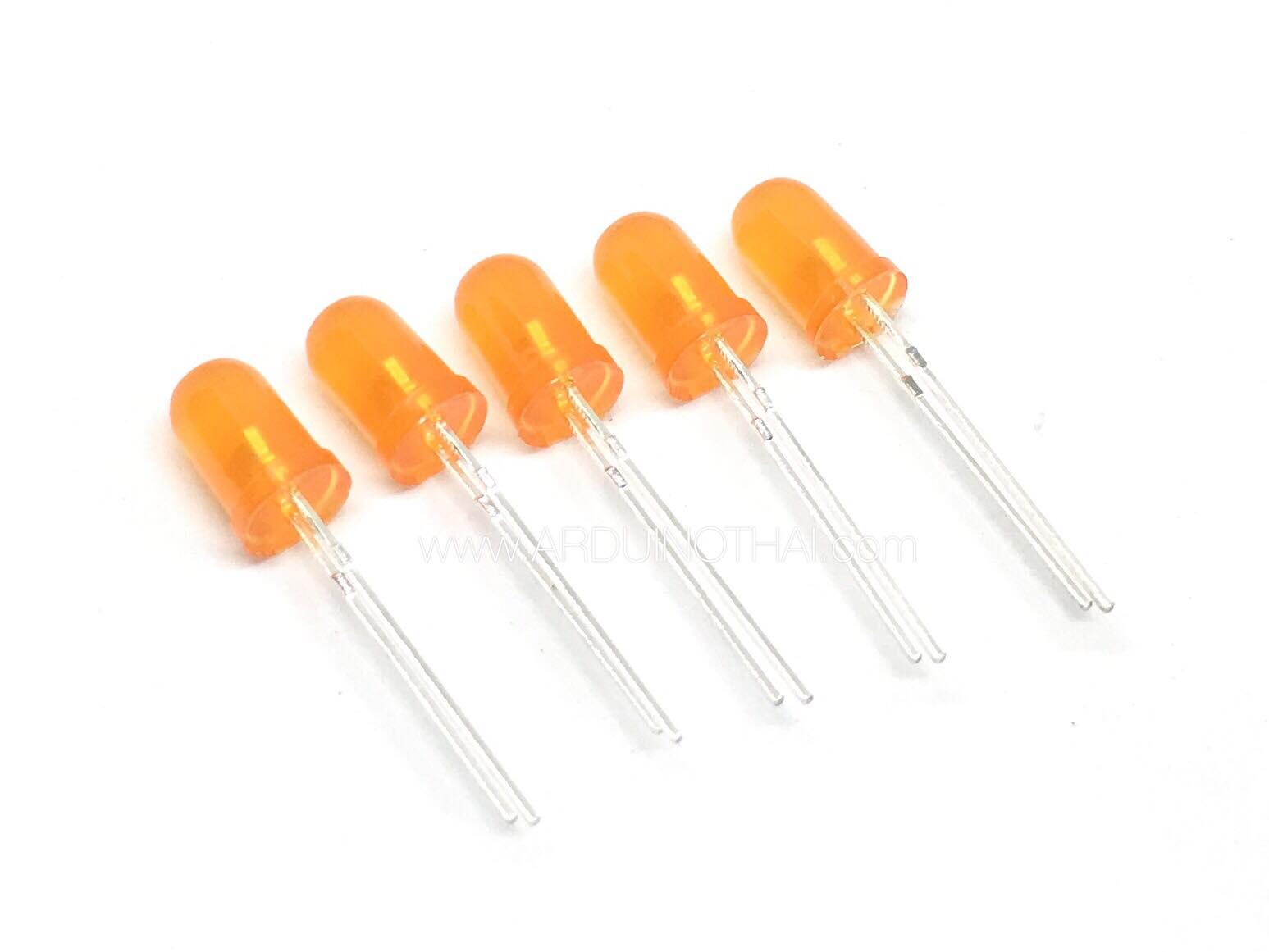 5mm LED Orange (จำนวน 5 ดวง)