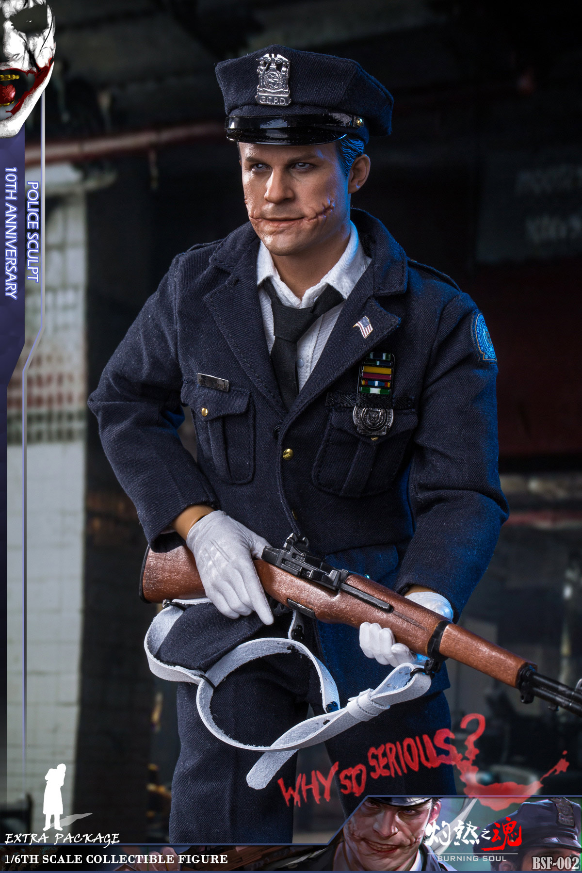 Burning Soul BSF002 1/6 Policesculpt 10th Anniversary (ใหม่เปิดเช็คหนังเริ่มลอก)