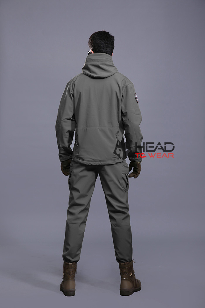 เสื้อแจ็คเก็ต Tactical กันน้ำ : สีเทาเข้ม Gray รหัส JT004