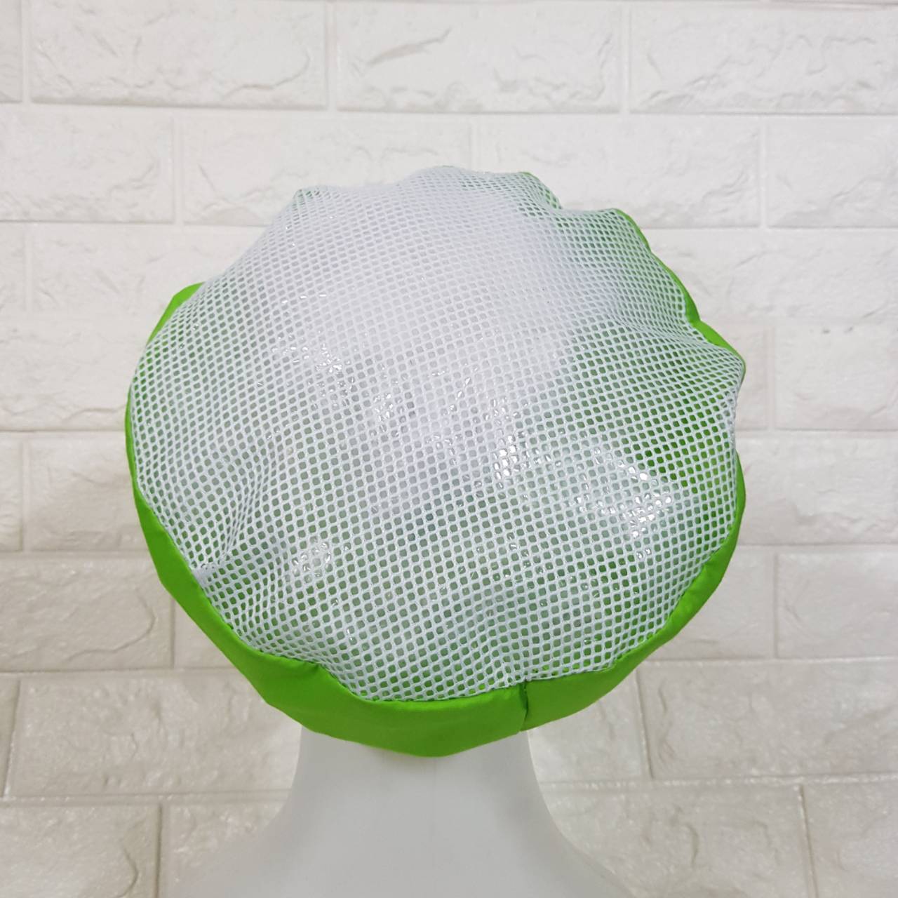 จำนวน 100 ใบ หมวกคลุมผมตาข่ายบน หมวกแม่ครัว หมวกพ่อครัว หมวกทำอาหาร หมวกโรงงาน หมวกพนักงานฝ่ายผลิต หมวกอุตสาหกรรม หมวกคลุมผมชาย-หญิง