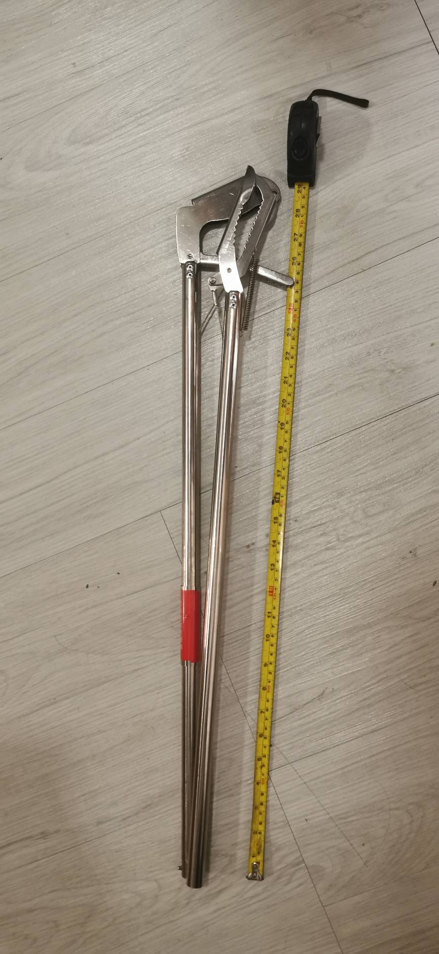 OT30M3 ไม้จับงูยาว 1.5 เมตร รุ่นพับได้เหลือ 80 cm สเตนเลส แข็งแรง มือจับล็อคได้