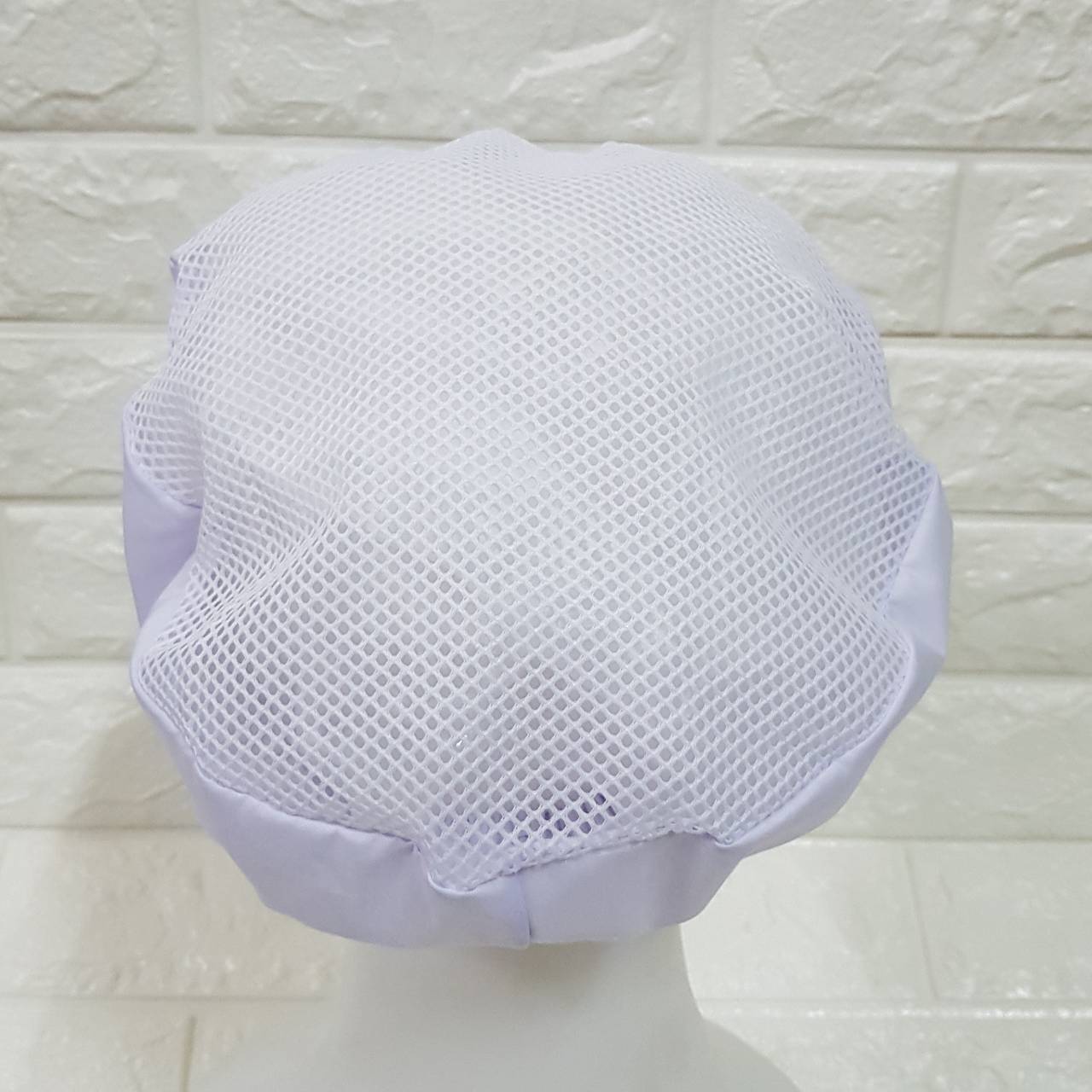 จำนวน 50 ใบ หมวกคลุมผมตาข่ายบน หมวกแม่ครัว หมวกพ่อครัว หมวกทำอาหาร หมวกโรงงาน หมวกพนักงานฝ่ายผลิต หมวกอุตสาหกรรม หมวกคลุมเก็บผมชาย-หญิง