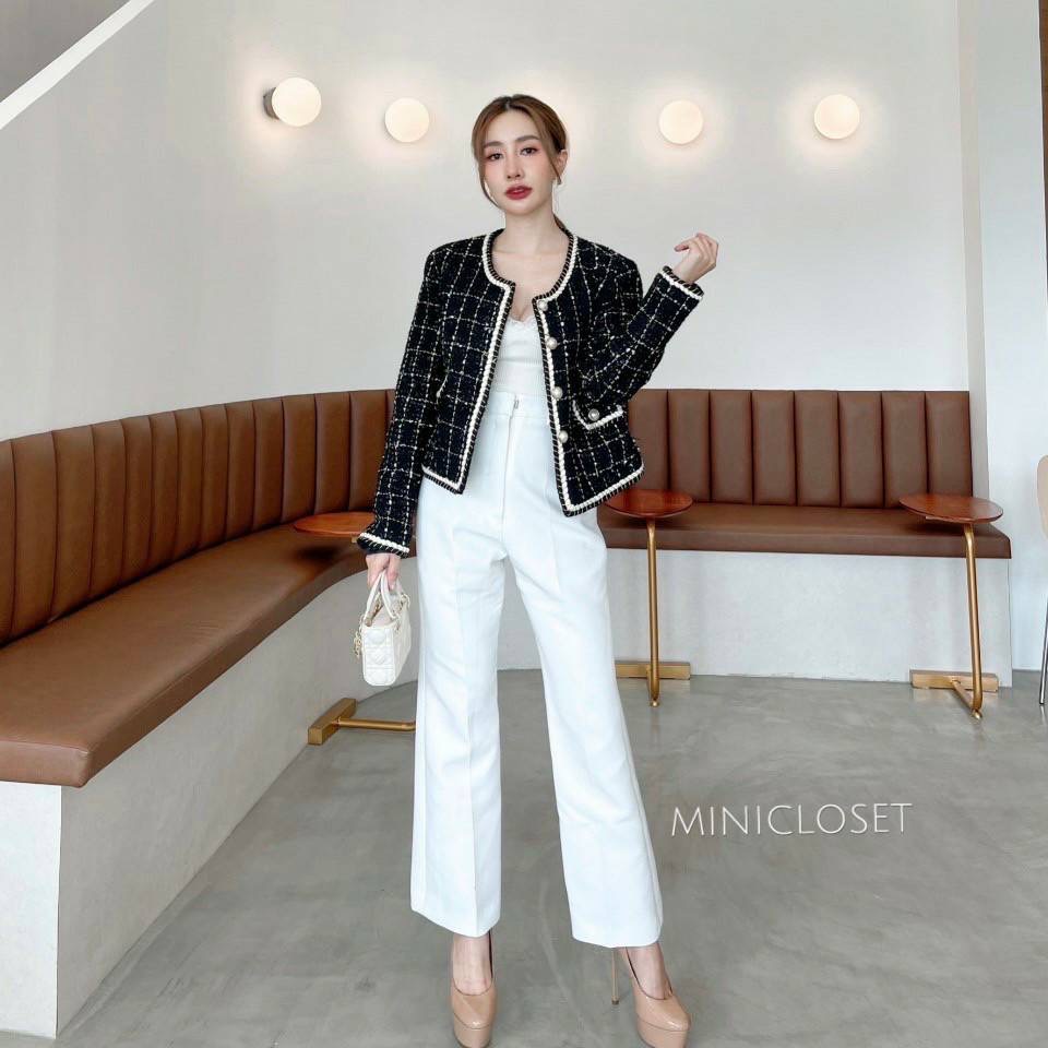 เสื้อทวีตแขนยาว เสื้อคลุมผ้าทวิต