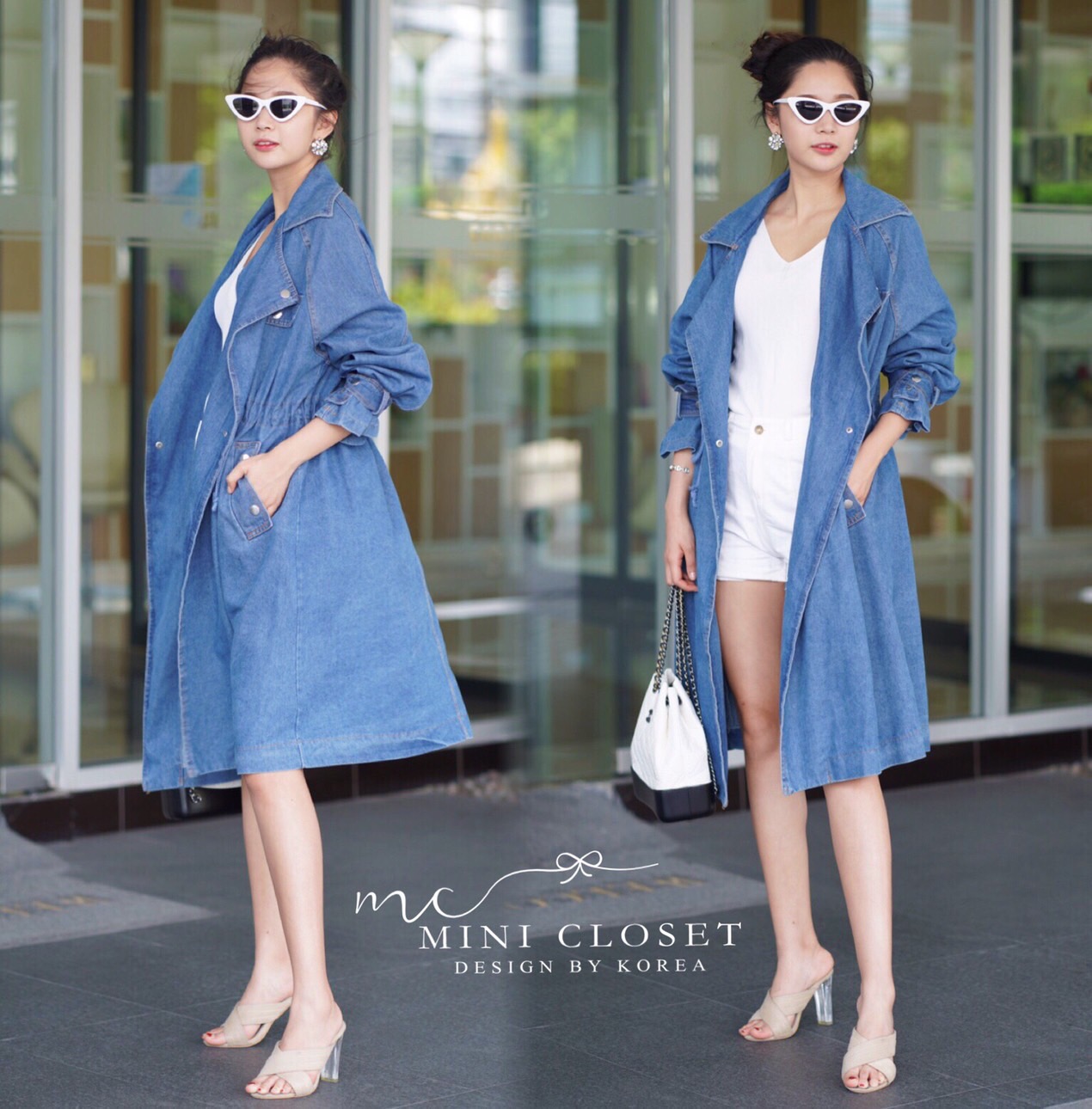 เสื้อคลุมยาวผ้ายีนส์