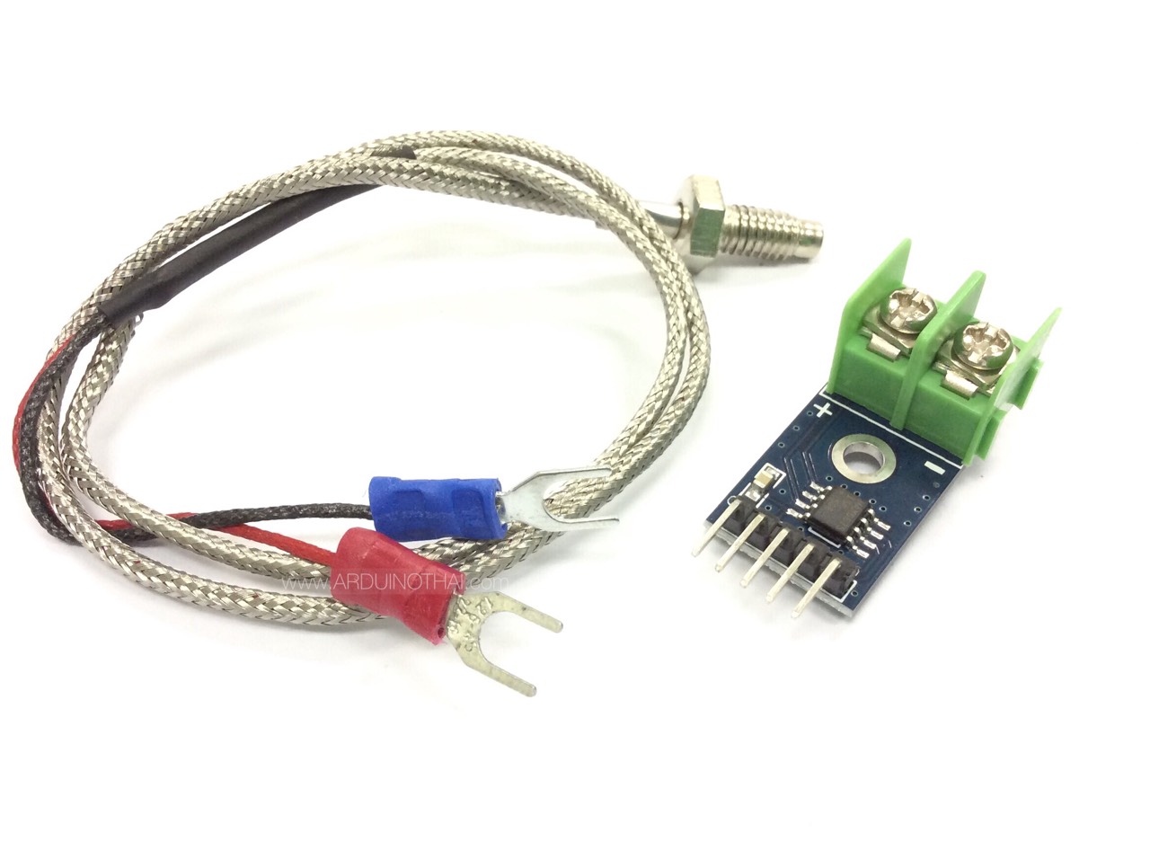 Temperature Sensor Set (MAX6675 Module and Thermocouple Type K 0-600 C) เซ็ตเซนเซอร์วัดอุณหภูมิ เทอร์โมคัปเปิล Type K 0-600 C สต็อกไทยส่งไว