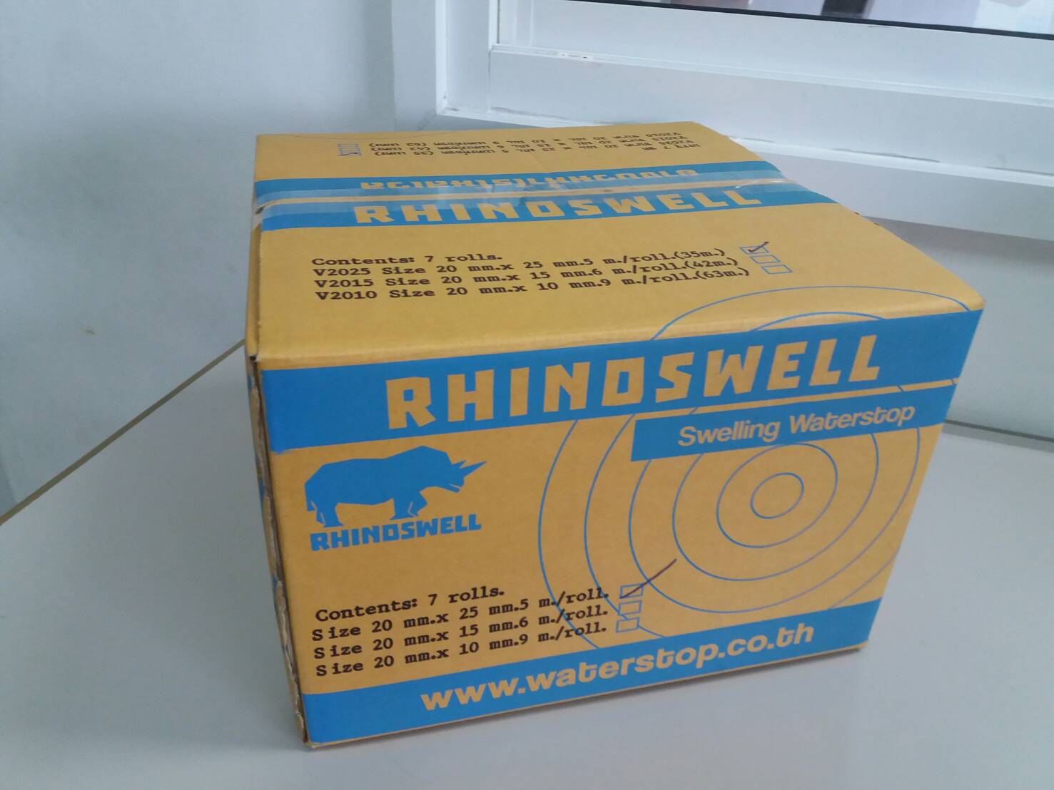 V2015 RHINOSWELL ยางบวมน้ำ (PVC Waterstop Swelling Type) (42 เมตร)