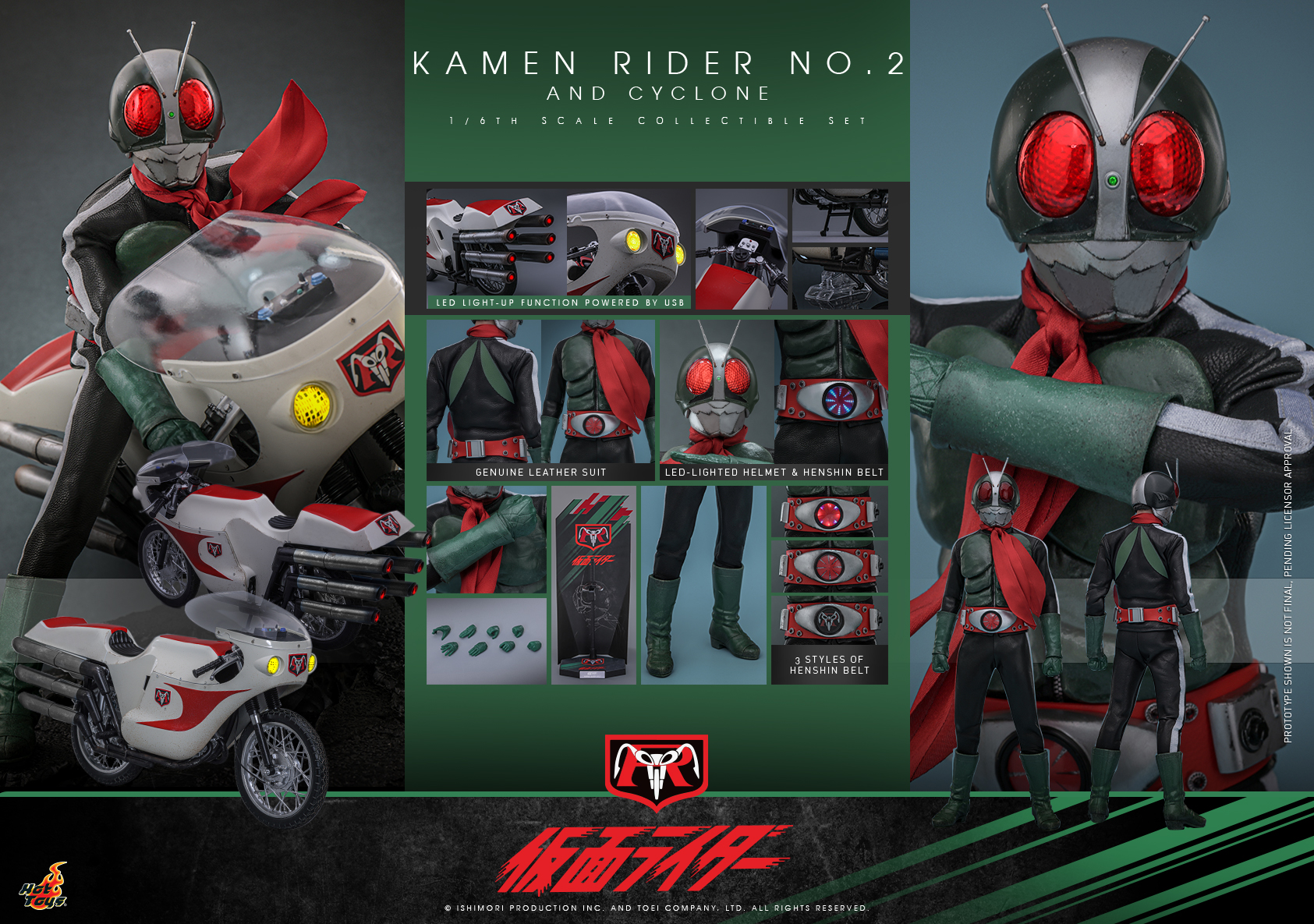 Hot Toys TMS149 Kamen Rider - Kamen Rider No. 2 and Cyclone