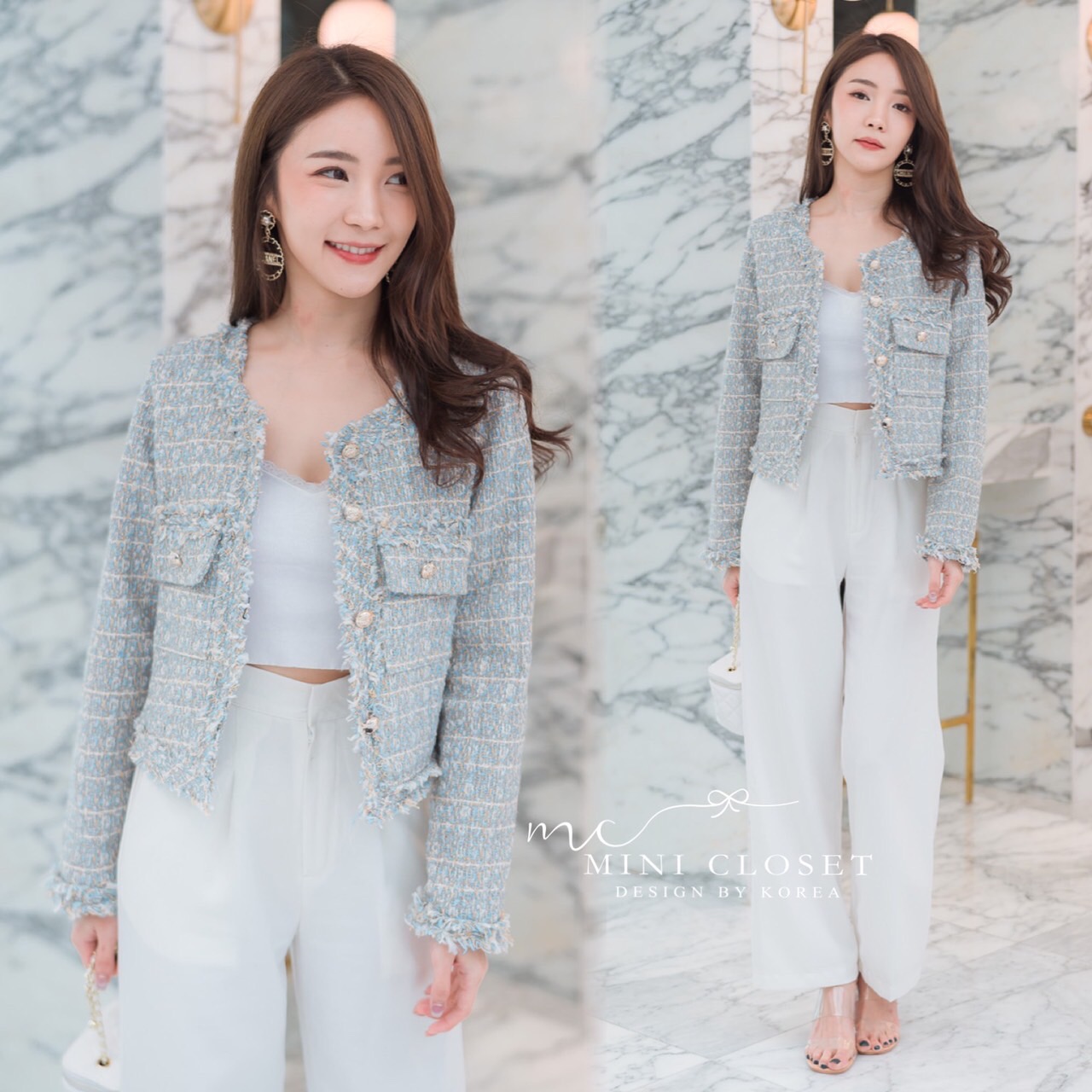 เสื้อคลุมทวีตสไตล์เกาหลี