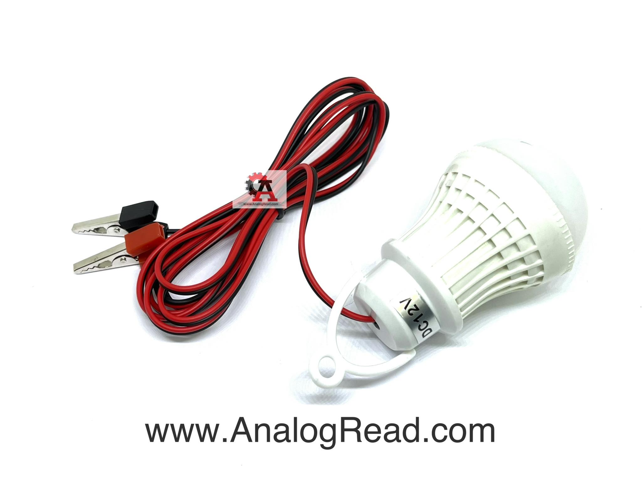 หลอดไฟLED 12VDC 3Wพร้อมคลิปปากจระเข้