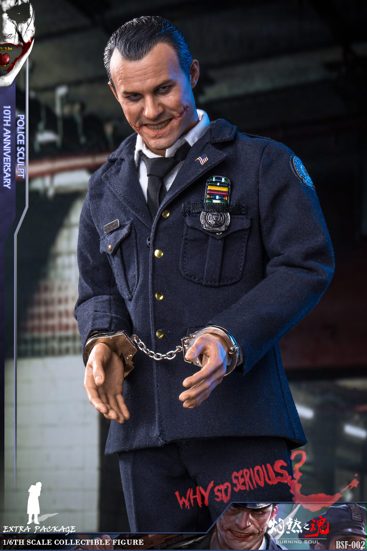 Burning Soul BSF002 1/6 Policesculpt 10th Anniversary (ใหม่เปิดเช็คหนังเริ่มลอก)