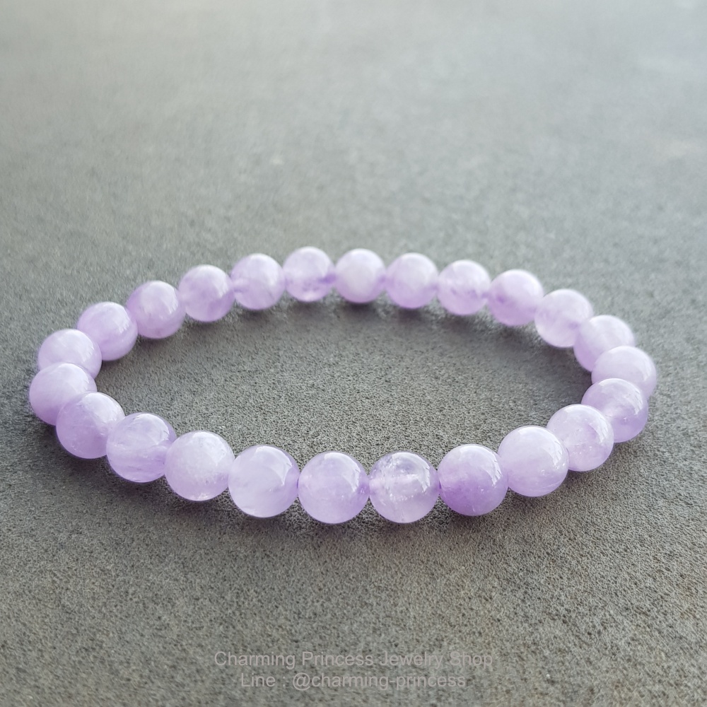 Amethyst Lavender ลาเวนเดอร์ อเมทิสต์ 8 mm การตัดสินใจเฉียบแหลม ป้องกันสิ่งชั่วร้าย สร้างความสัมพันธ์อันดีระหว่างแม่สามีกับลูกสะใภ้