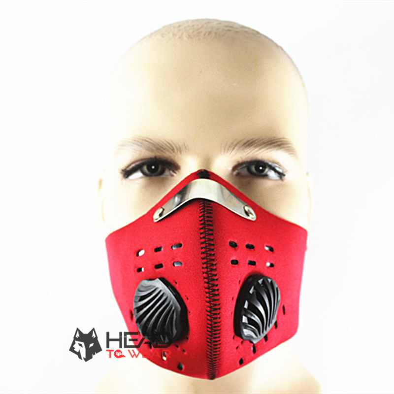 หน้ากากปิดจมูก และปาก มีแผ่นกรองฝุ่น : สีแดง RED รหัส JA005