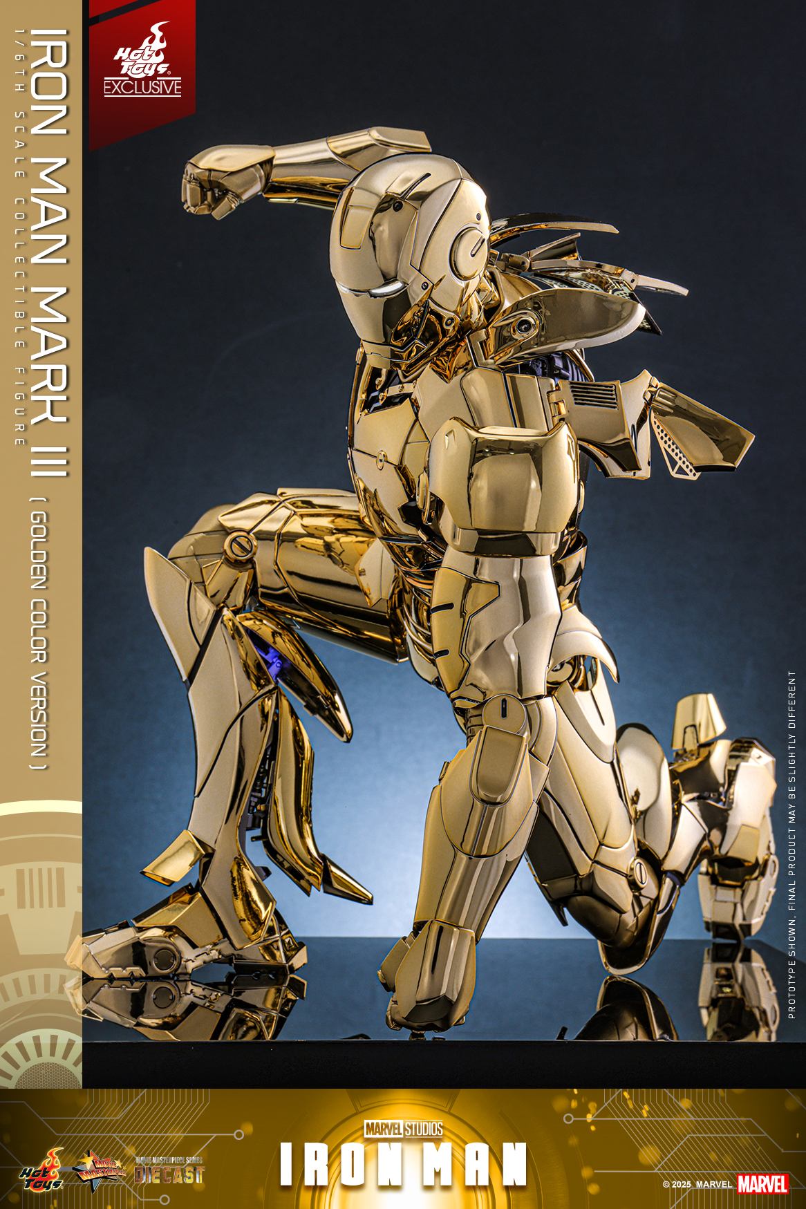 Hot Toys MMS764D69 Iron Man - Iron Man Mark III (Golden Color Version) [Hot Toys Exclusive]