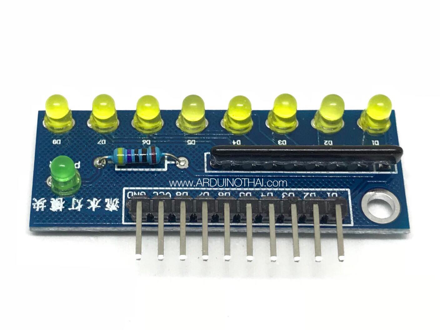 1x8 LED 3mm Module (สีเหลือง) สต็อกไทยส่งไว