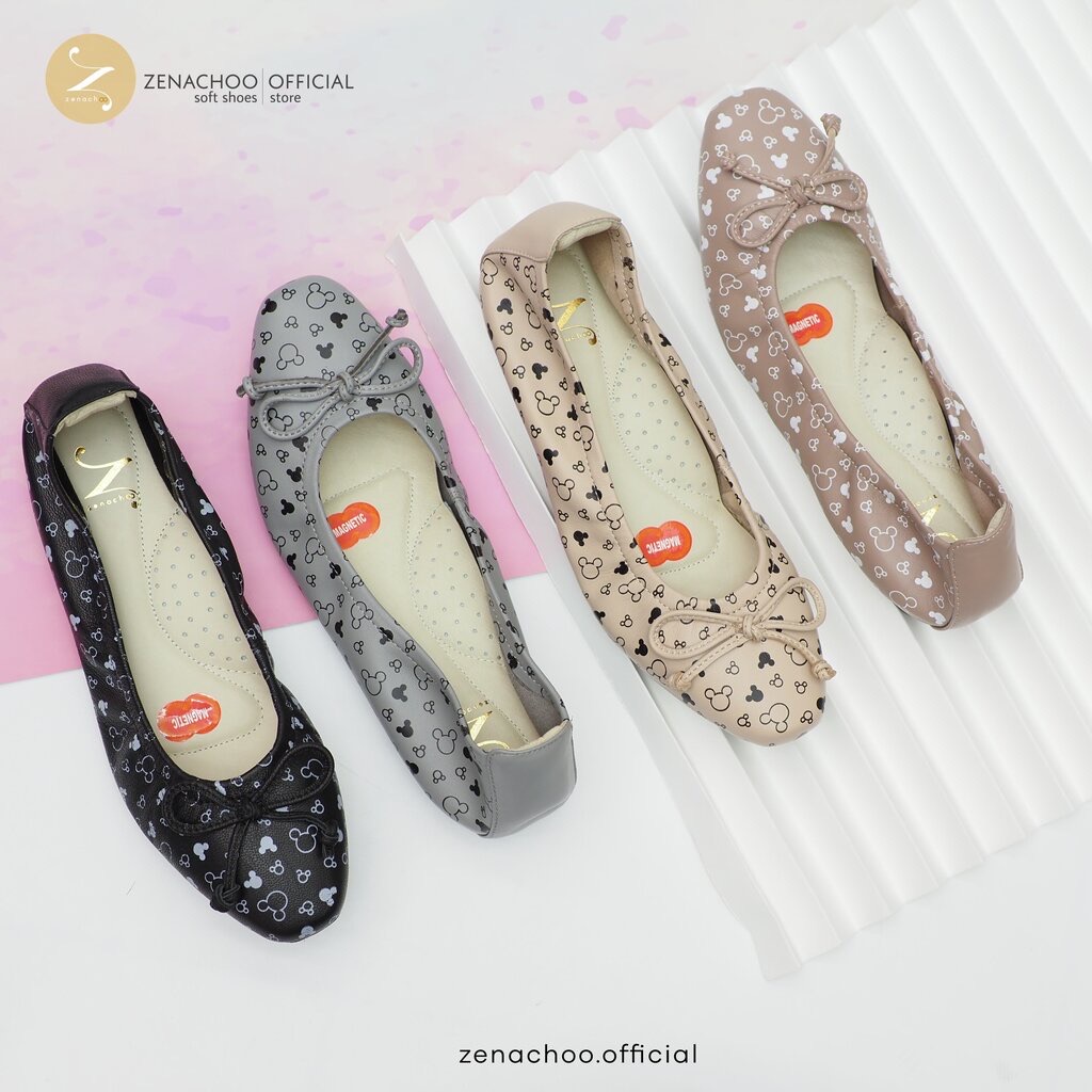 ทรงปกติ สินค้าลดราคา ไม่รับเปลี่ยน-คืน ทุกกรณึ Zenacho รุ่น Minna หนังแกะนิ่ม มีหลายสีให้เลือก
