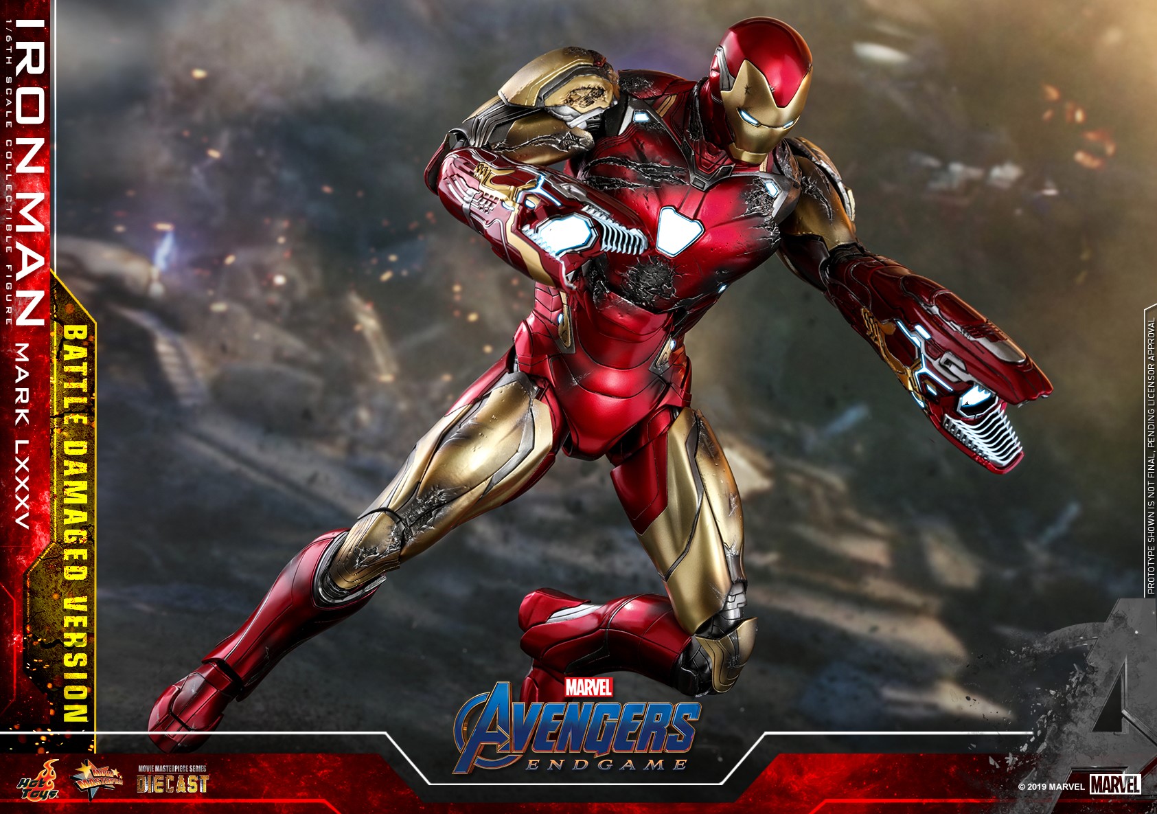 Hot Toys MMS543D33 Avengers: Endgame 1/6 Iron Man Mark LXXXV (Battle Damaged Version)