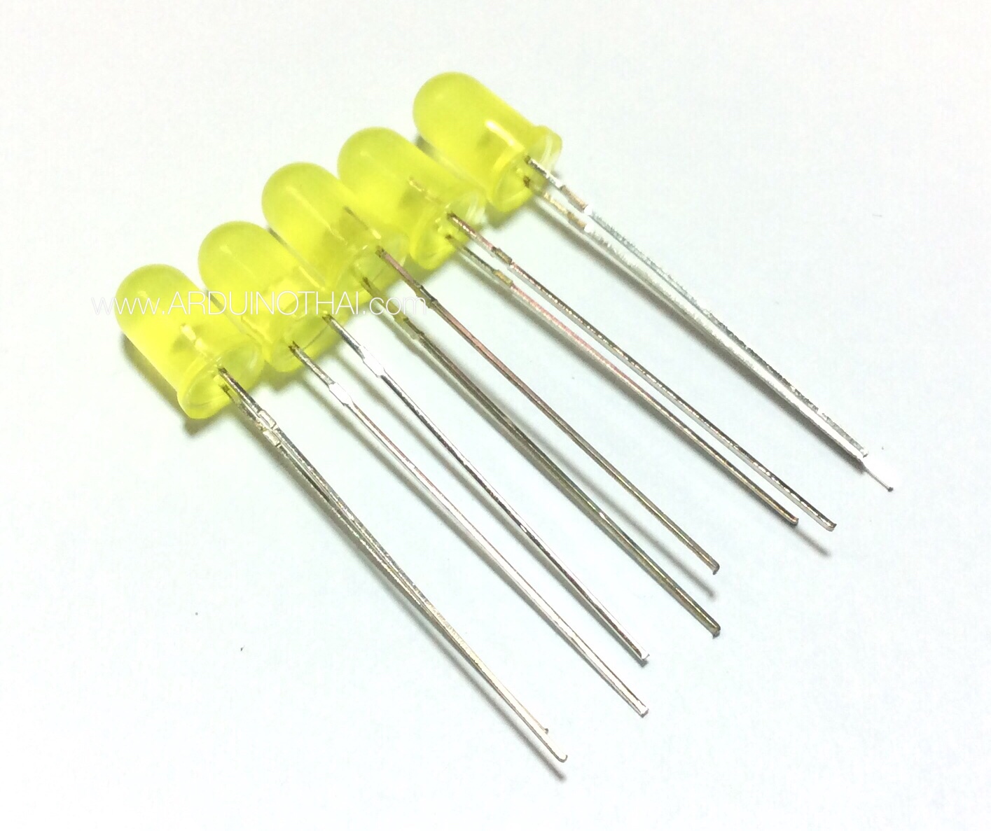5mm LED Yellow (เปลี่ยนเป็นสีส้ม จำนวน 5 ดวง)