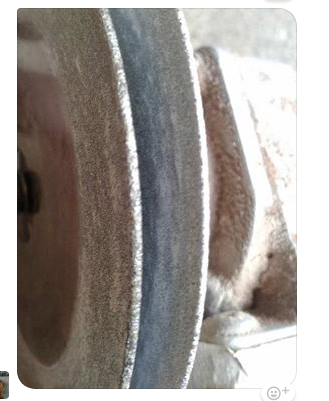 DG03 ใบเจียร/ตัด เพชรแบบแบน หยาบ ขนาด 4 นิว้ รูเพลา 20 มิล ใส่กับลูกหมู หรือหินเจียรได้เลย